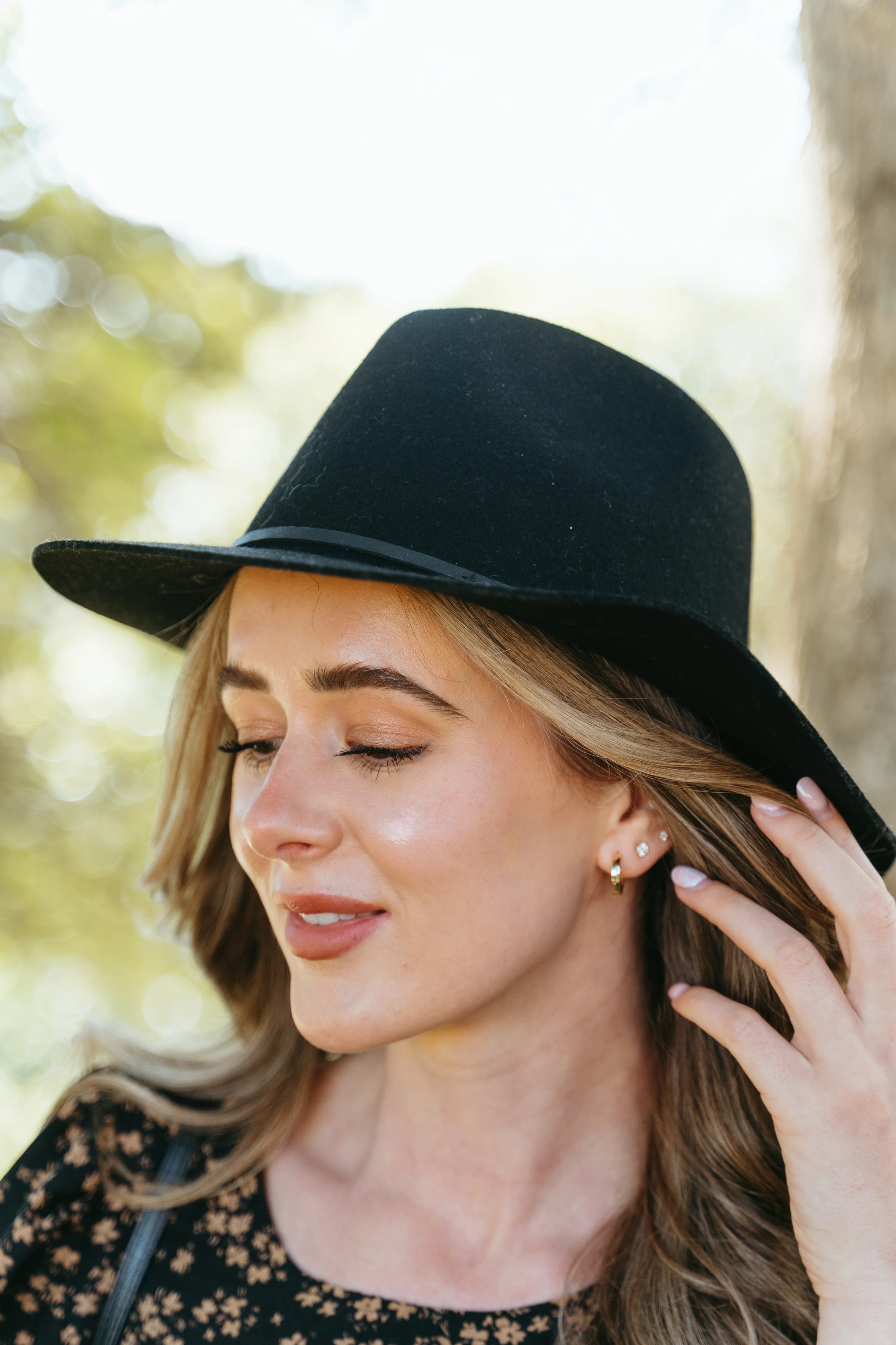 Wesley Fedora Black Wool Felt Hat - Image 2