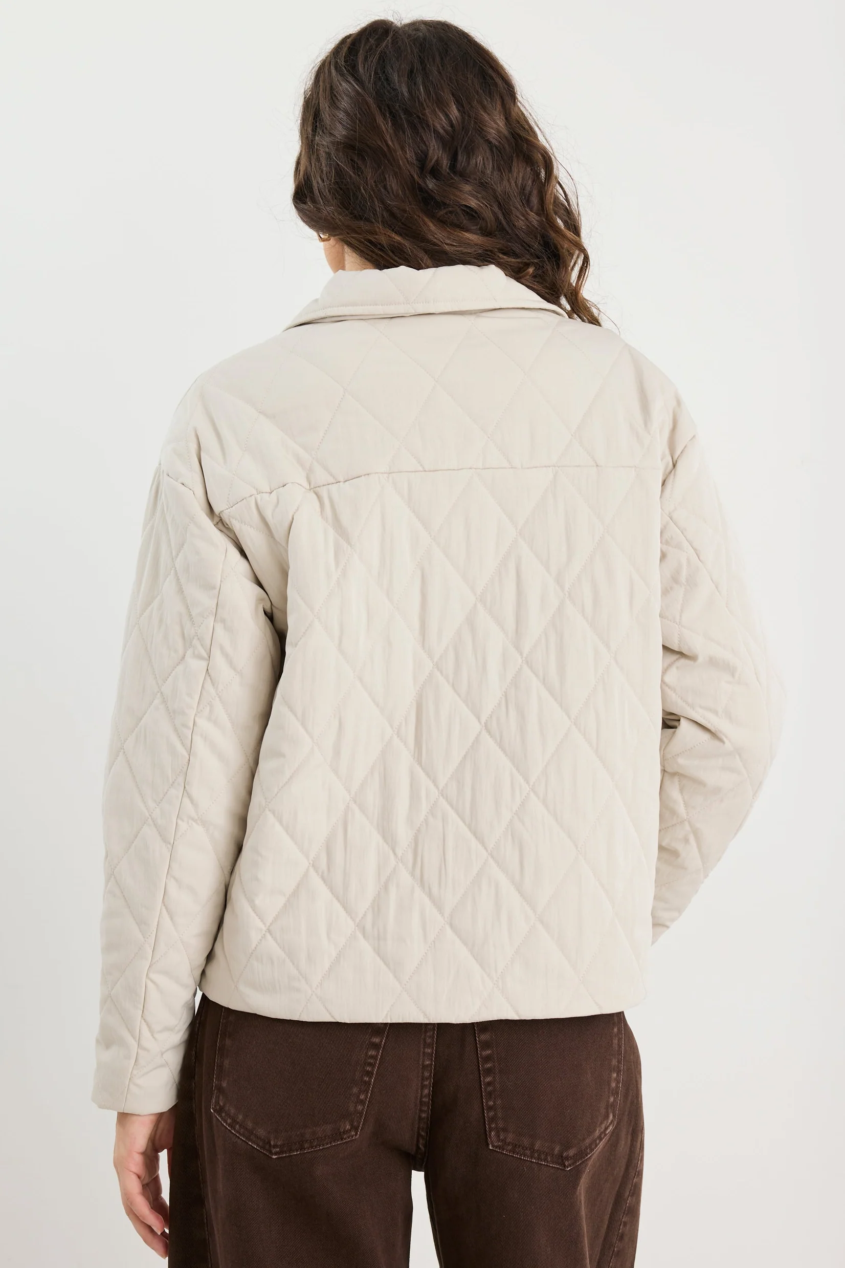Absolute Putty Collared Quilted Jacket - Image 4