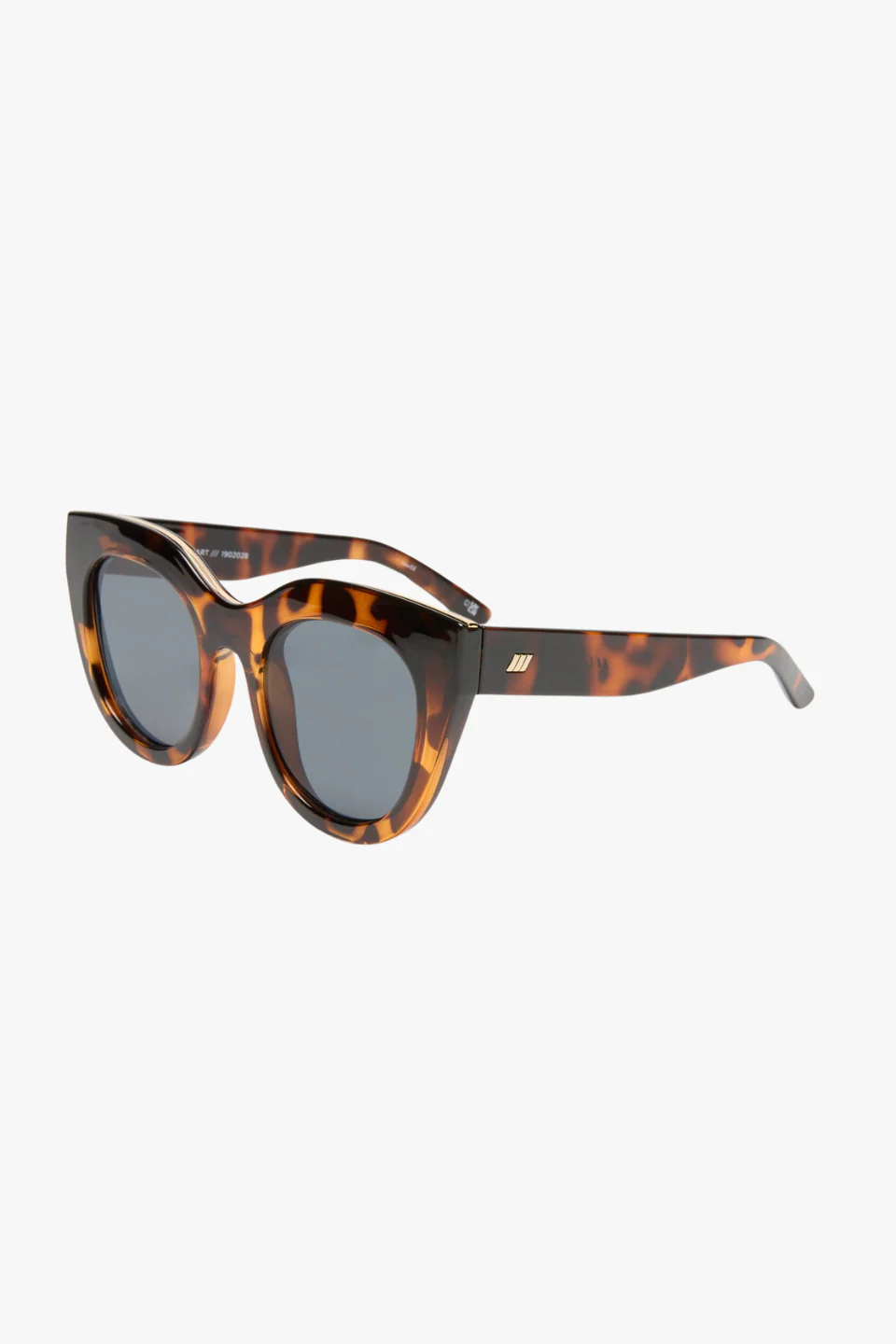 Air Heart Cat Eye Tort Smoke Lens Sunglasses - Image 3