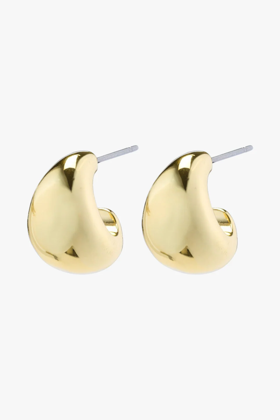 Alexane Recycled Gold Chunky Mini Hoop Earrings - Image 2