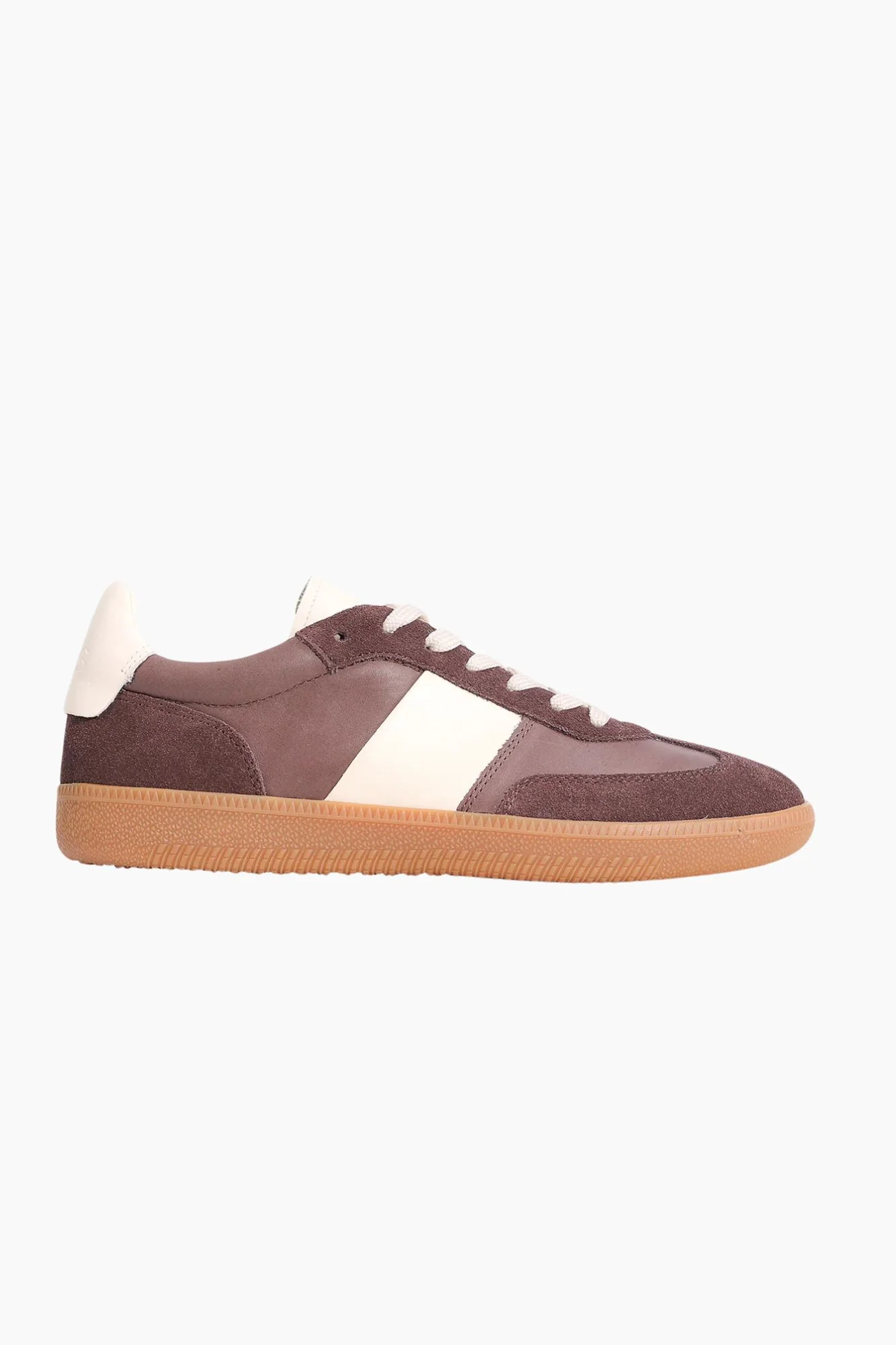 Antigo Cacao Suede Leather Stripe Casual Sneaker