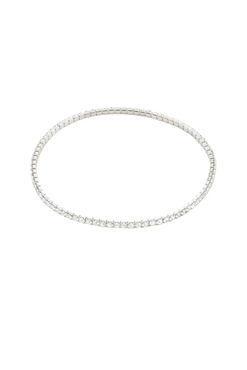 Arash Silver Plated Crystal Stretchy Bracelet