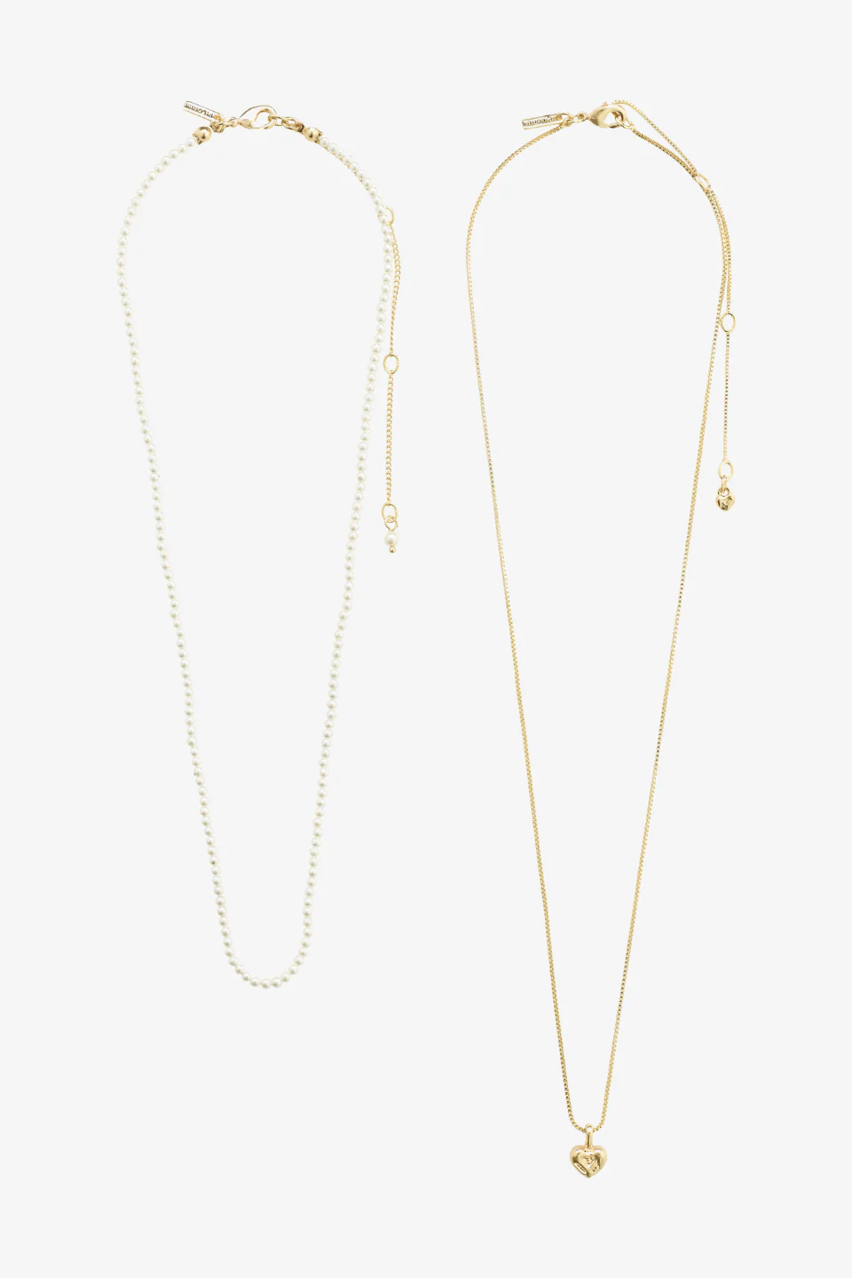 Arlet Heart Pendant Double Gold Plated Necklace - Image 4