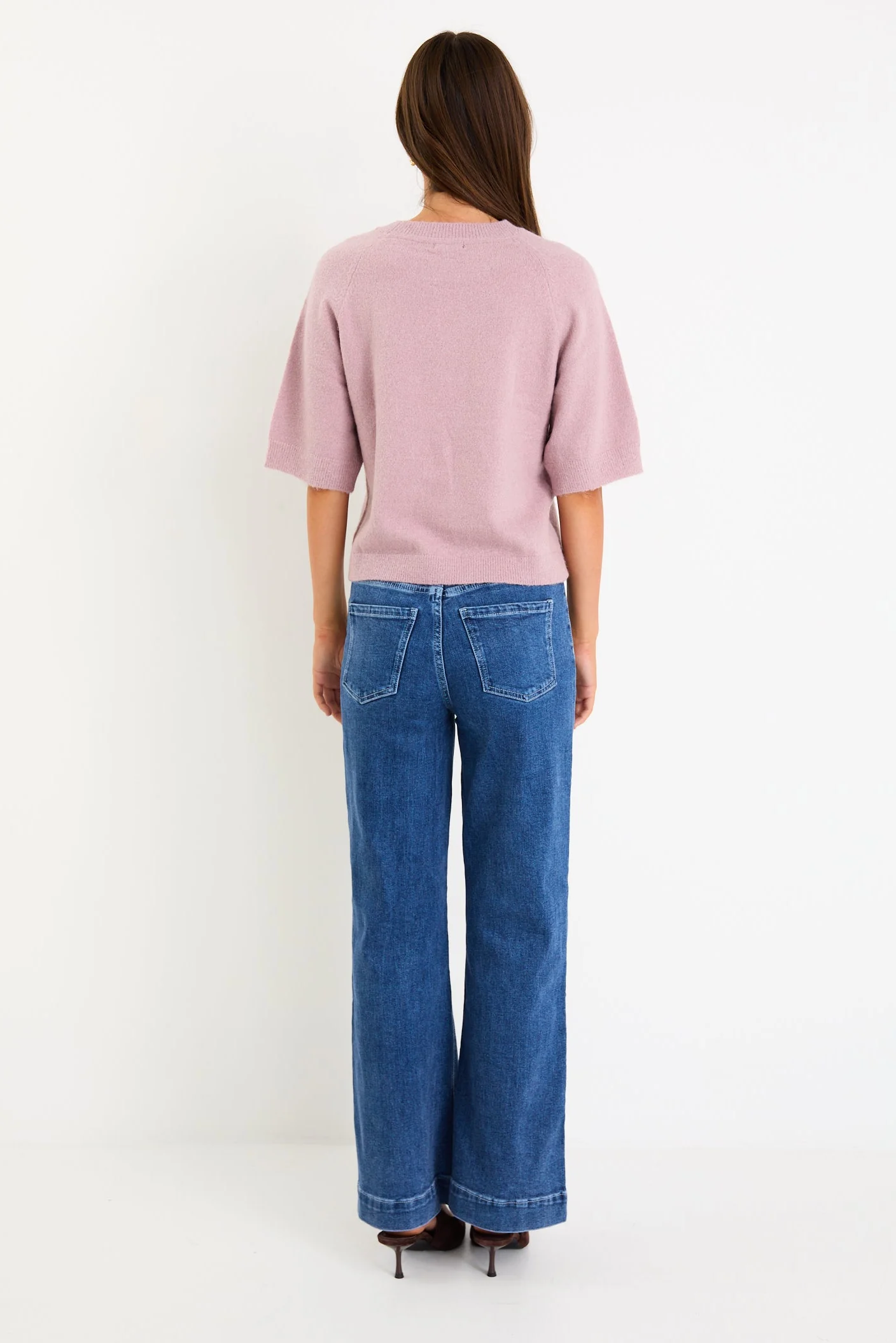 Assemble Blush Alpaca Blend Raglan Knit Tee - Image 3
