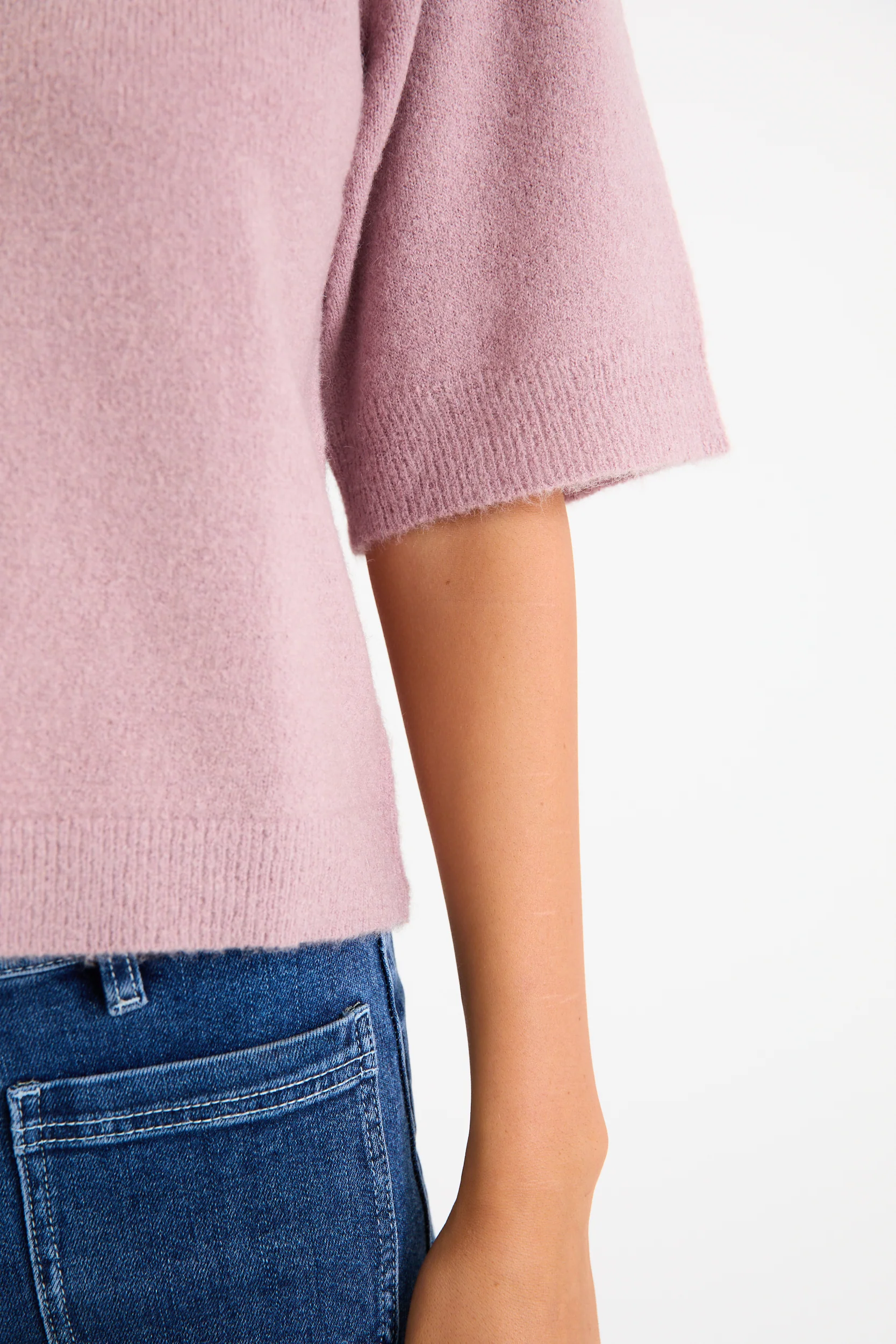 Assemble Blush Alpaca Blend Raglan Knit Tee - Image 4