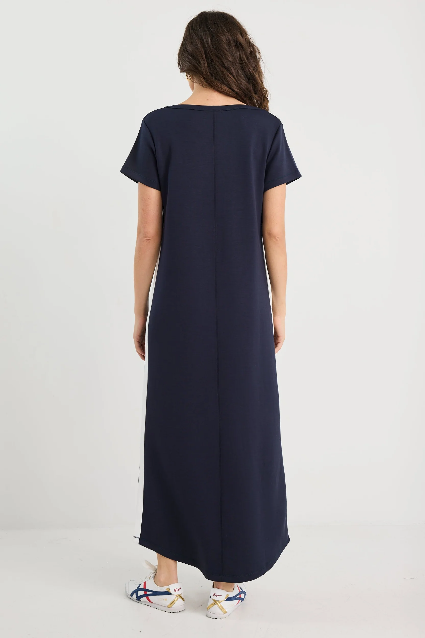 Ballad Ink Side Stripe Crew Neck Knit Maxi Dress - Image 4