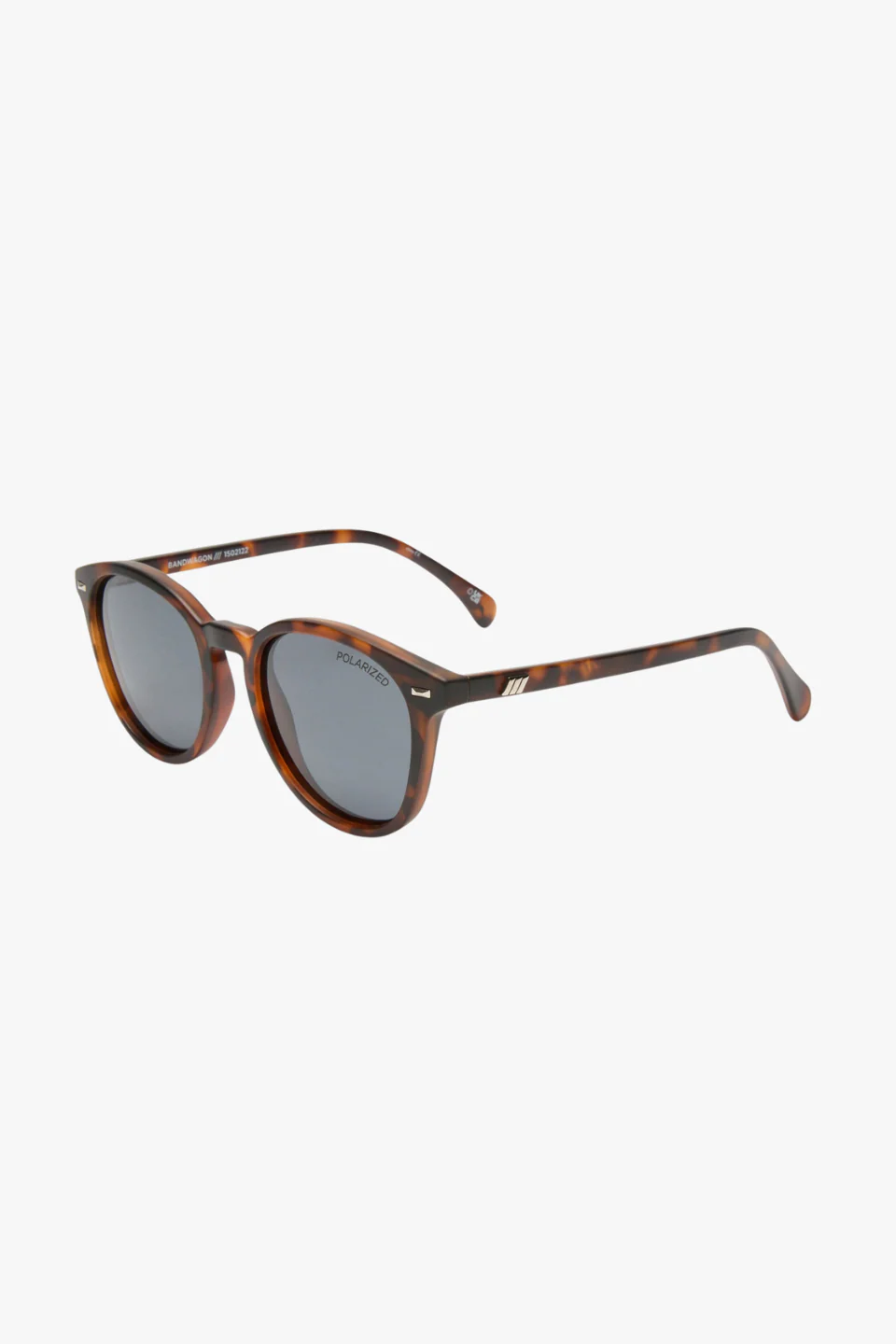 Bandwagon Polarised Round Matte Tort Smoke Lens Sunglasses - Image 4