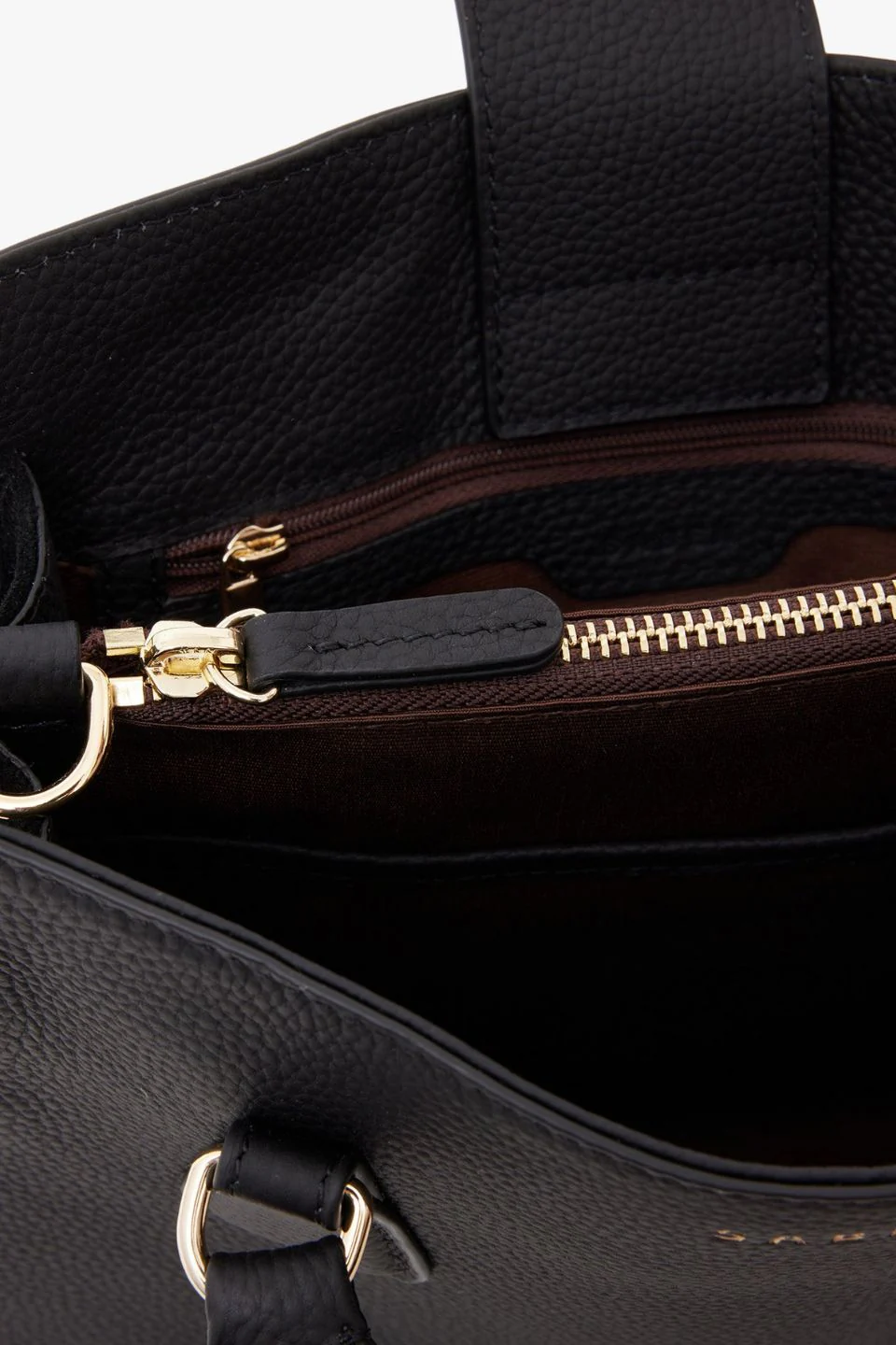 Beau Black Leather Crossbody Bag - Image 3
