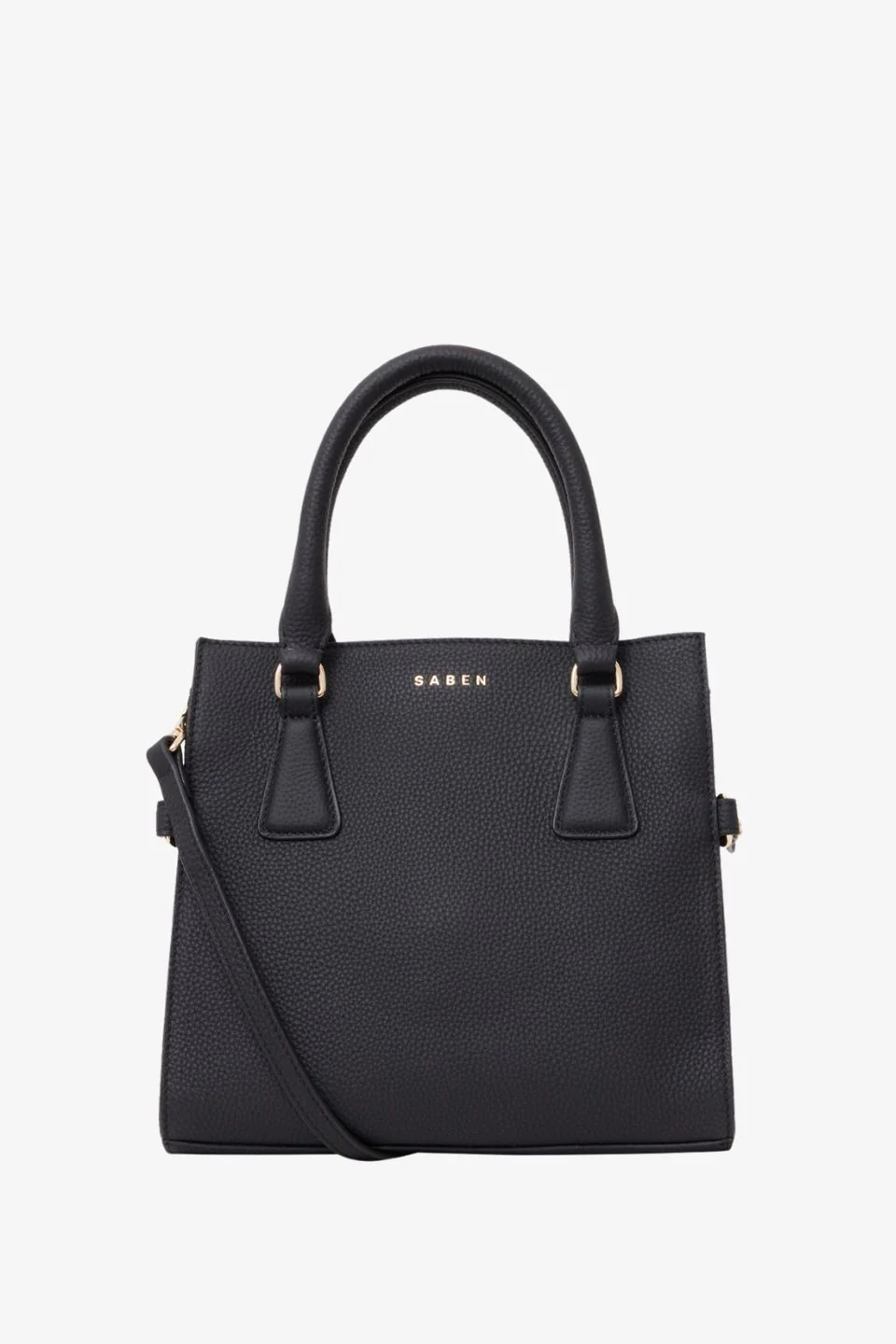 Beau Black Leather Suede Side Crossbody Bag - Image 2
