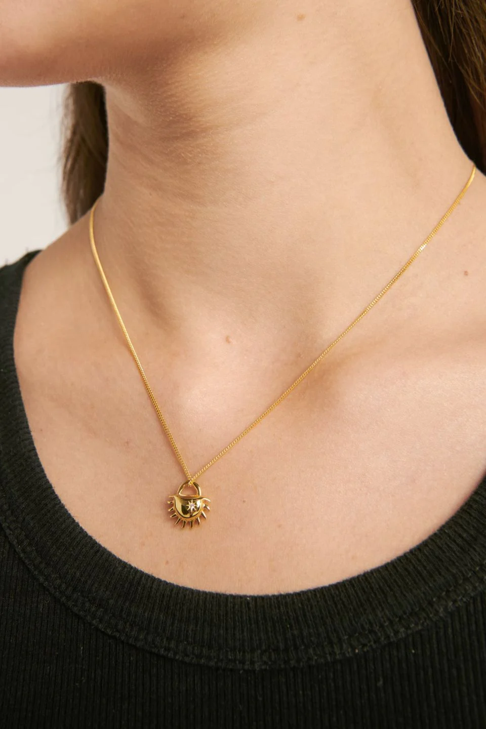 Bebe Solida 18k Gold Plated Pendant Necklace - Image 3