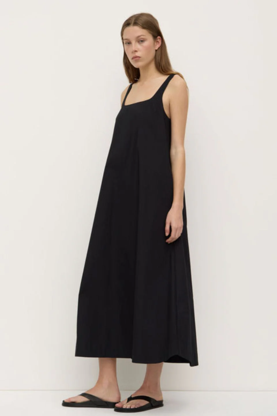 Becca Black Cotton Sleeveless Maxi Dress - Image 3