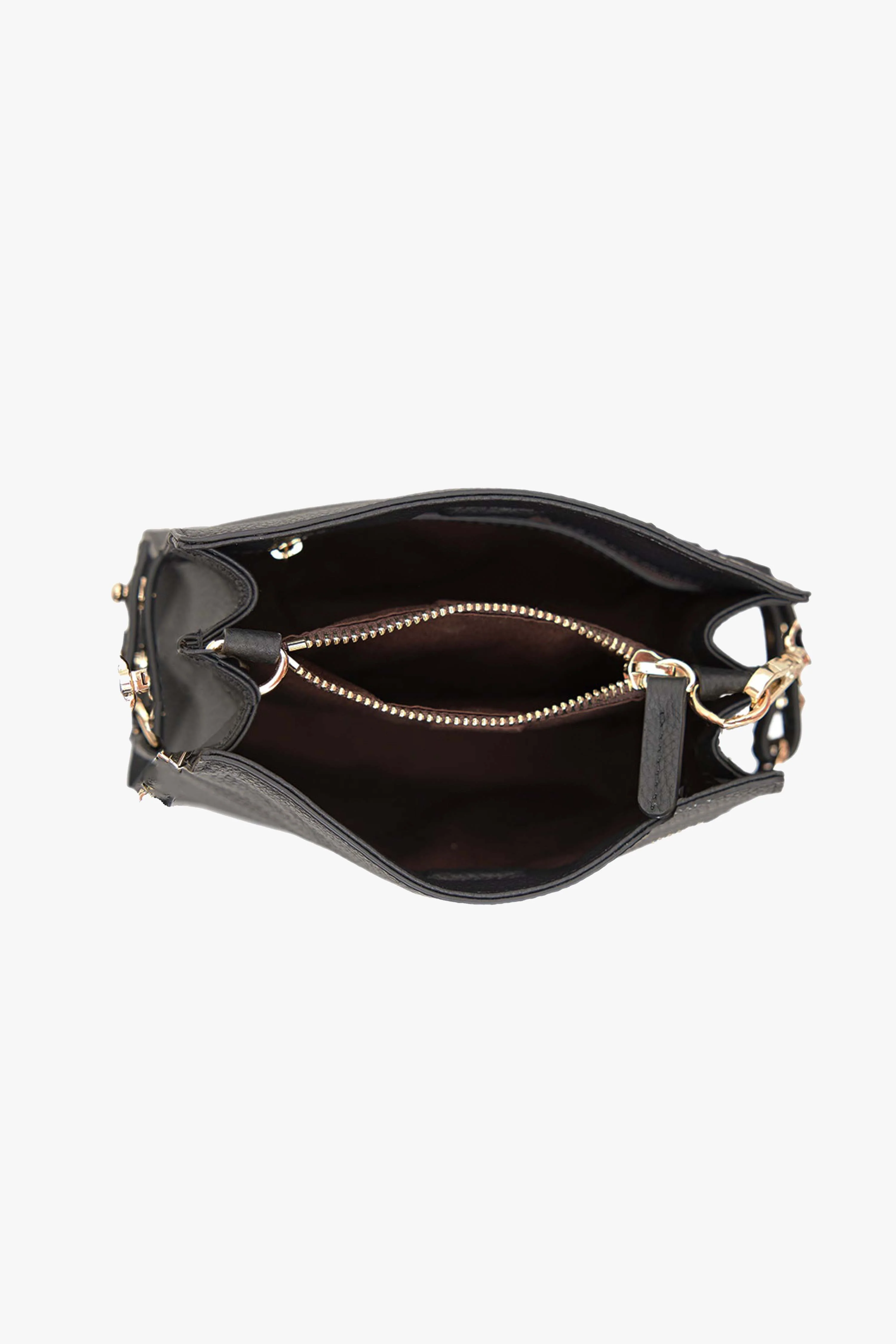 Birdie Black Mini Top Handle Square Crossbody Bag - Image 4