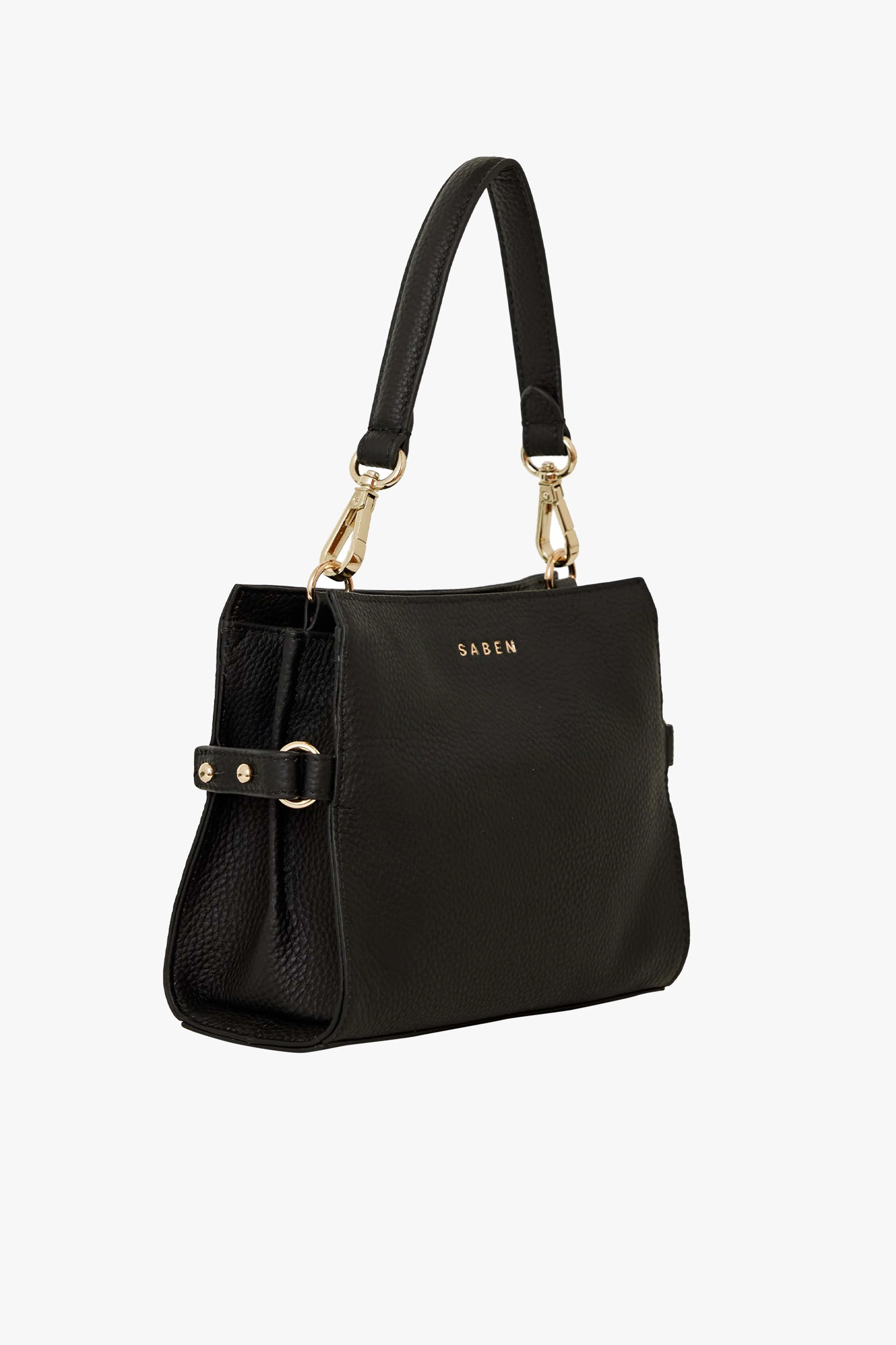 Birdie Black Mini Top Handle Square Crossbody Bag - Image 5