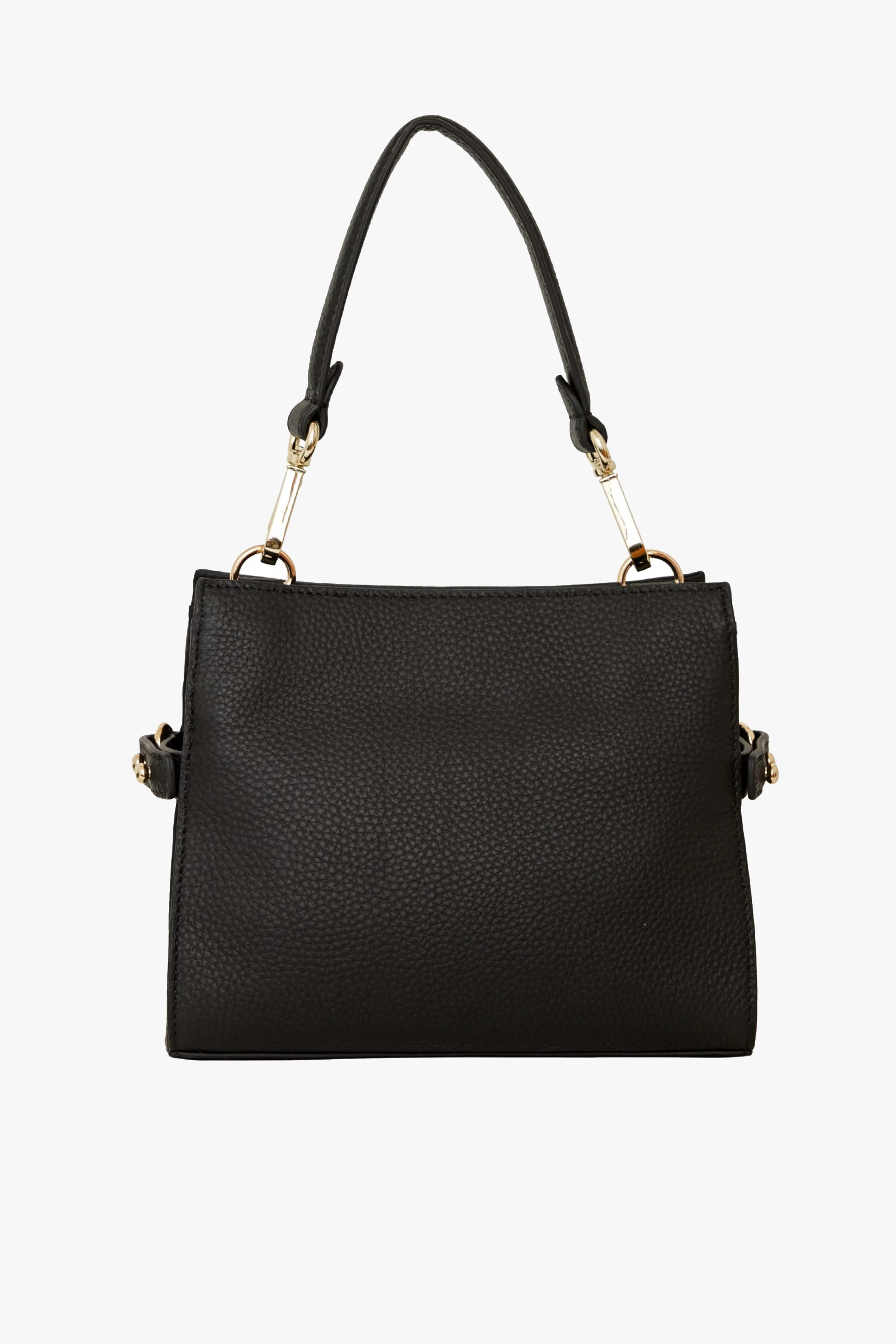 Birdie Black Mini Top Handle Square Crossbody Bag - Image 6