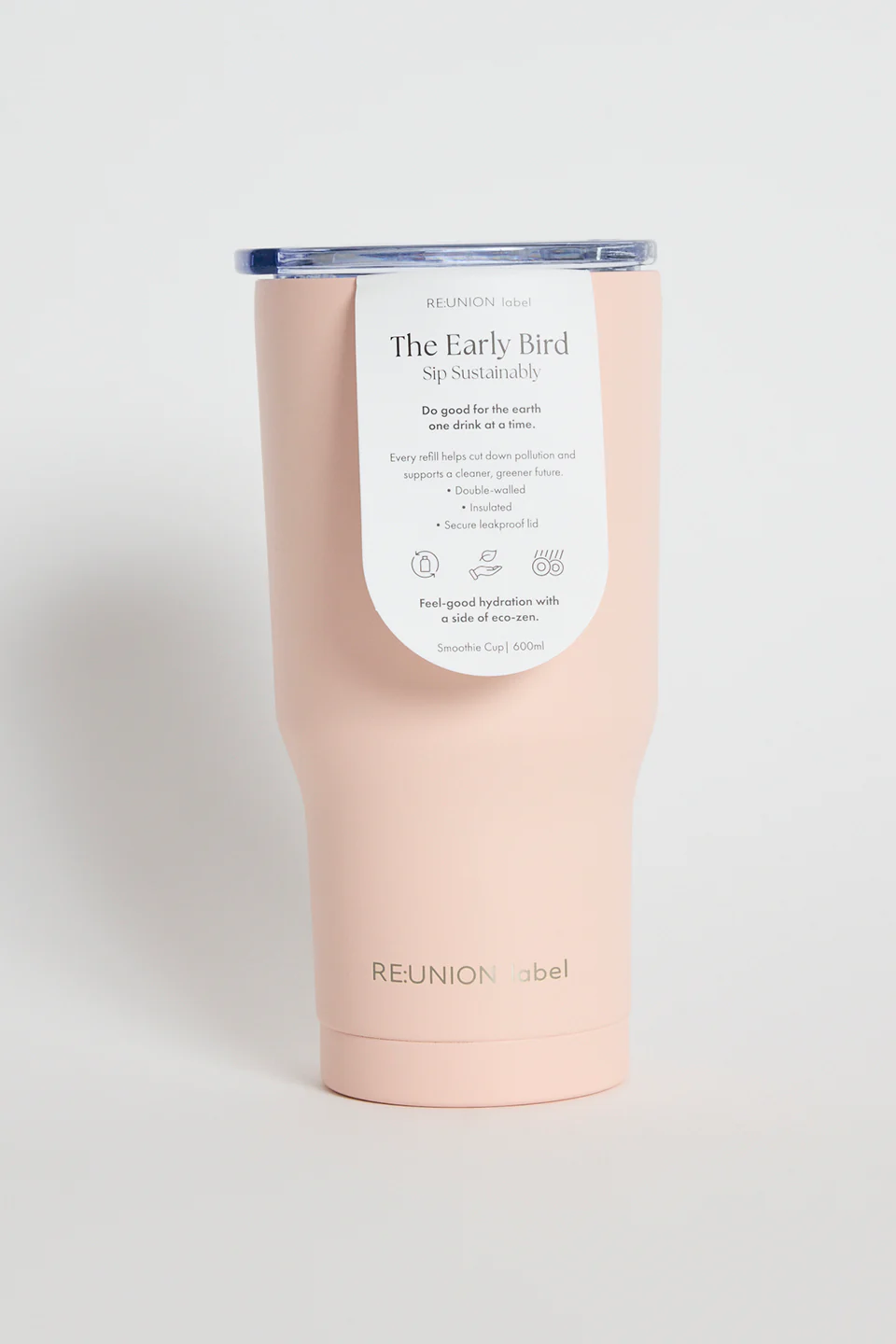 Blush Stainless Steel 600ml Smoothie + Coffee Cup - Image 3