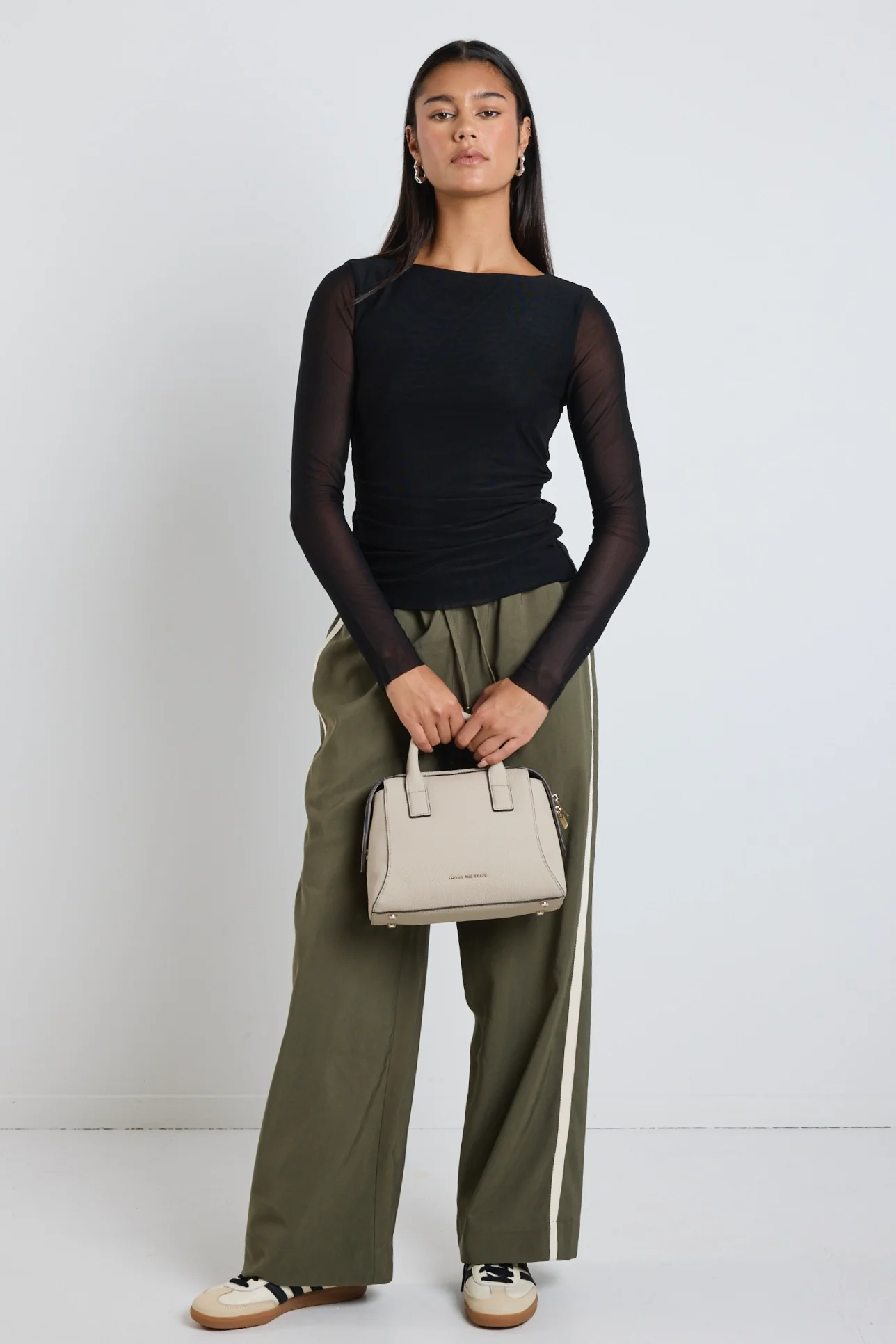 Bravo Black Mesh Long Sleeve Top - Image 4