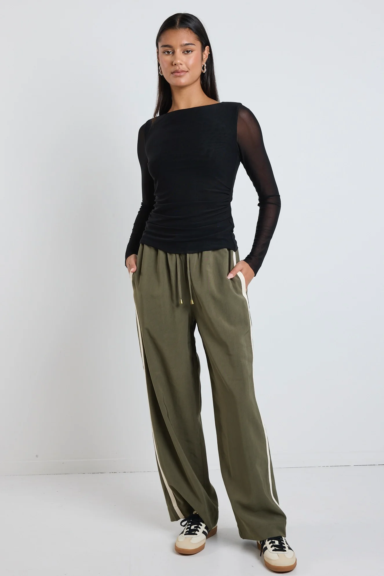 Bravo Black Mesh Long Sleeve Top - Image 5