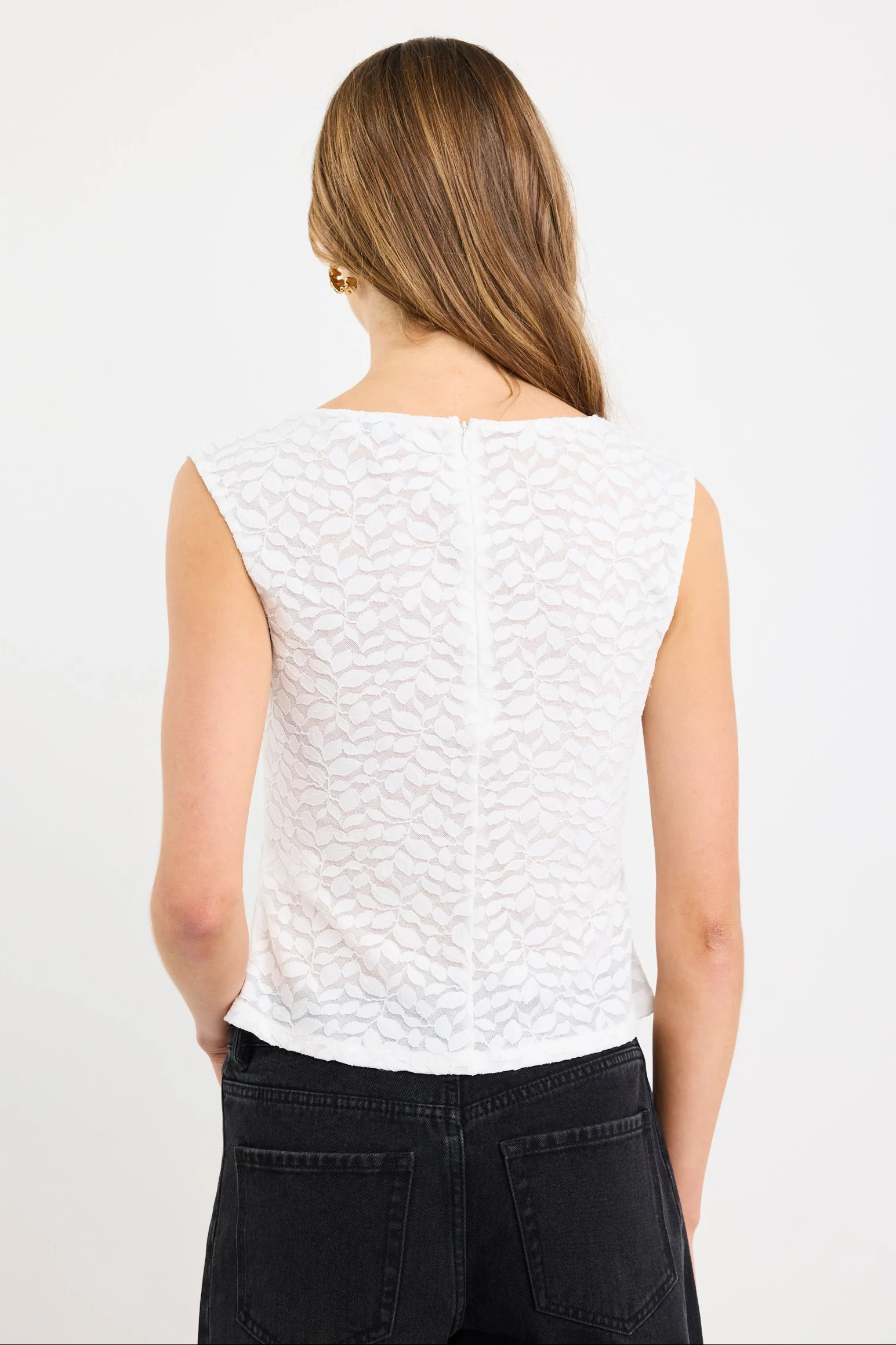 Breathless Ivory Lace Sleeveless Top - Image 6