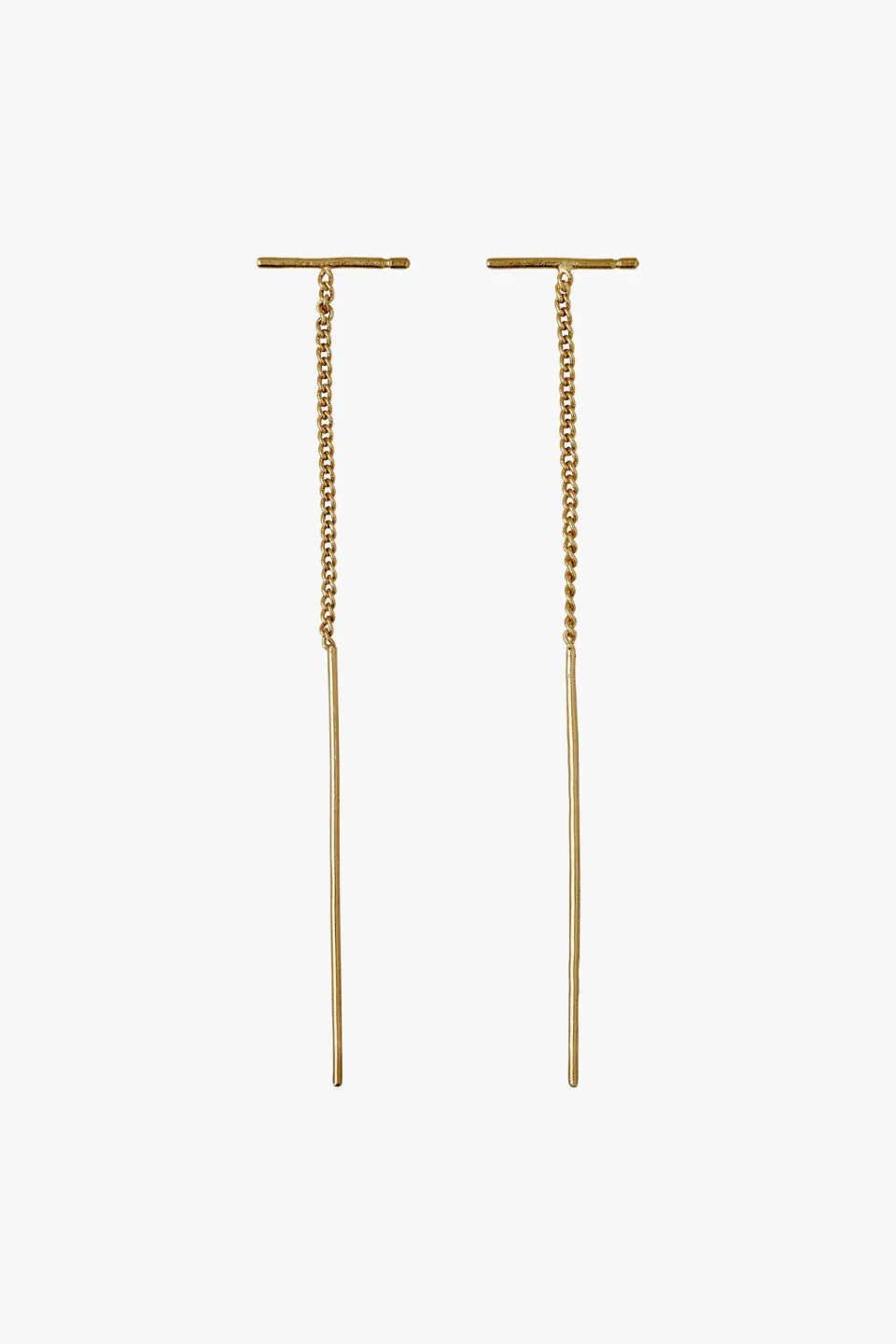 Brielle Small Bar Thread Earring - Image 2