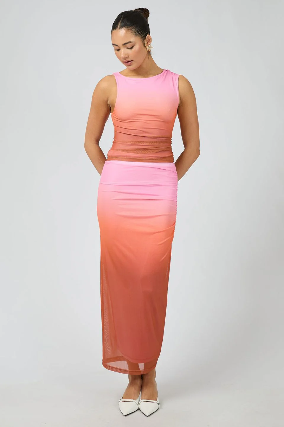 Camilla Sunset Pink Midi Skirt - Image 2