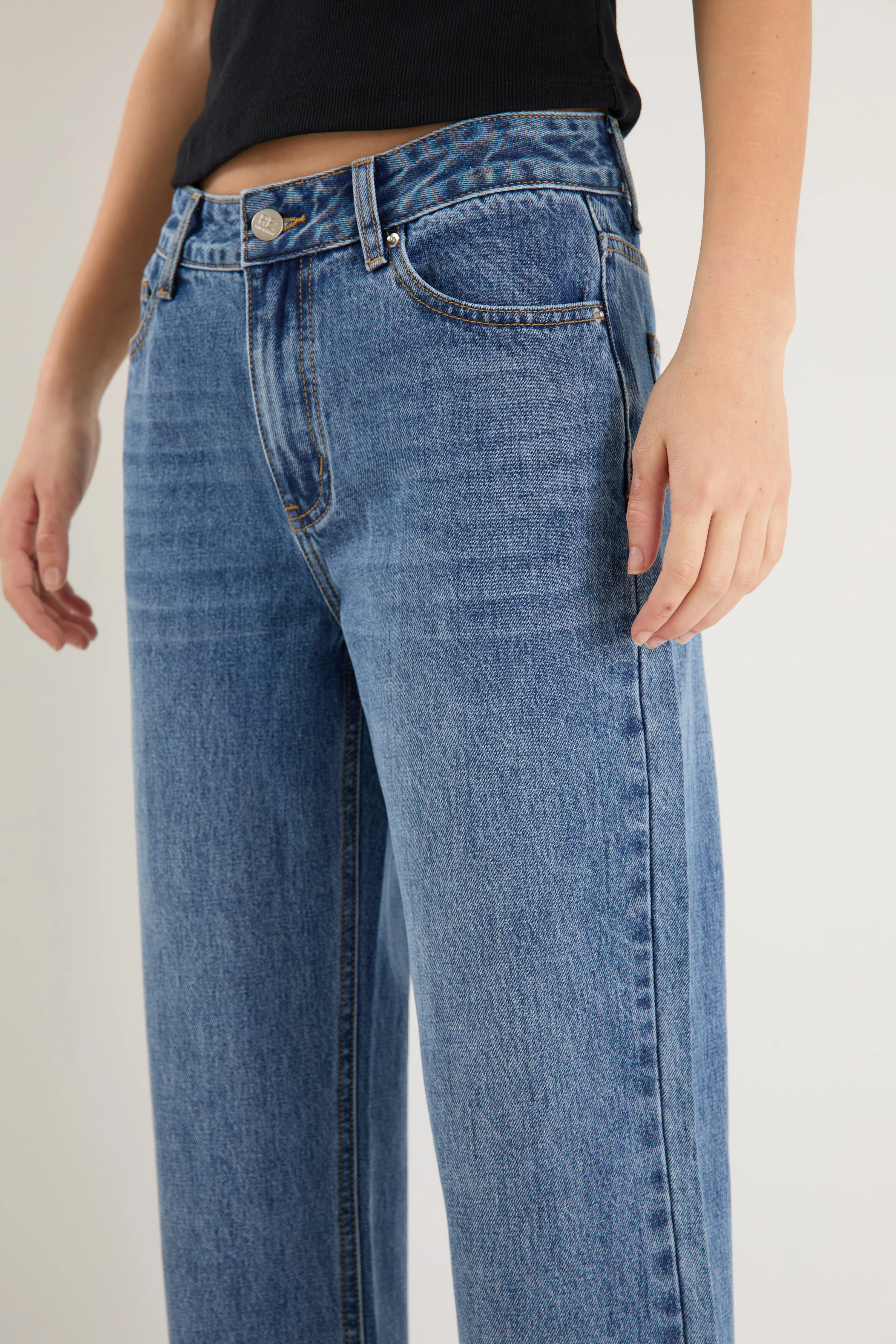 Cedar Storm Blue Mid Rise Relaxed Jean - Image 3