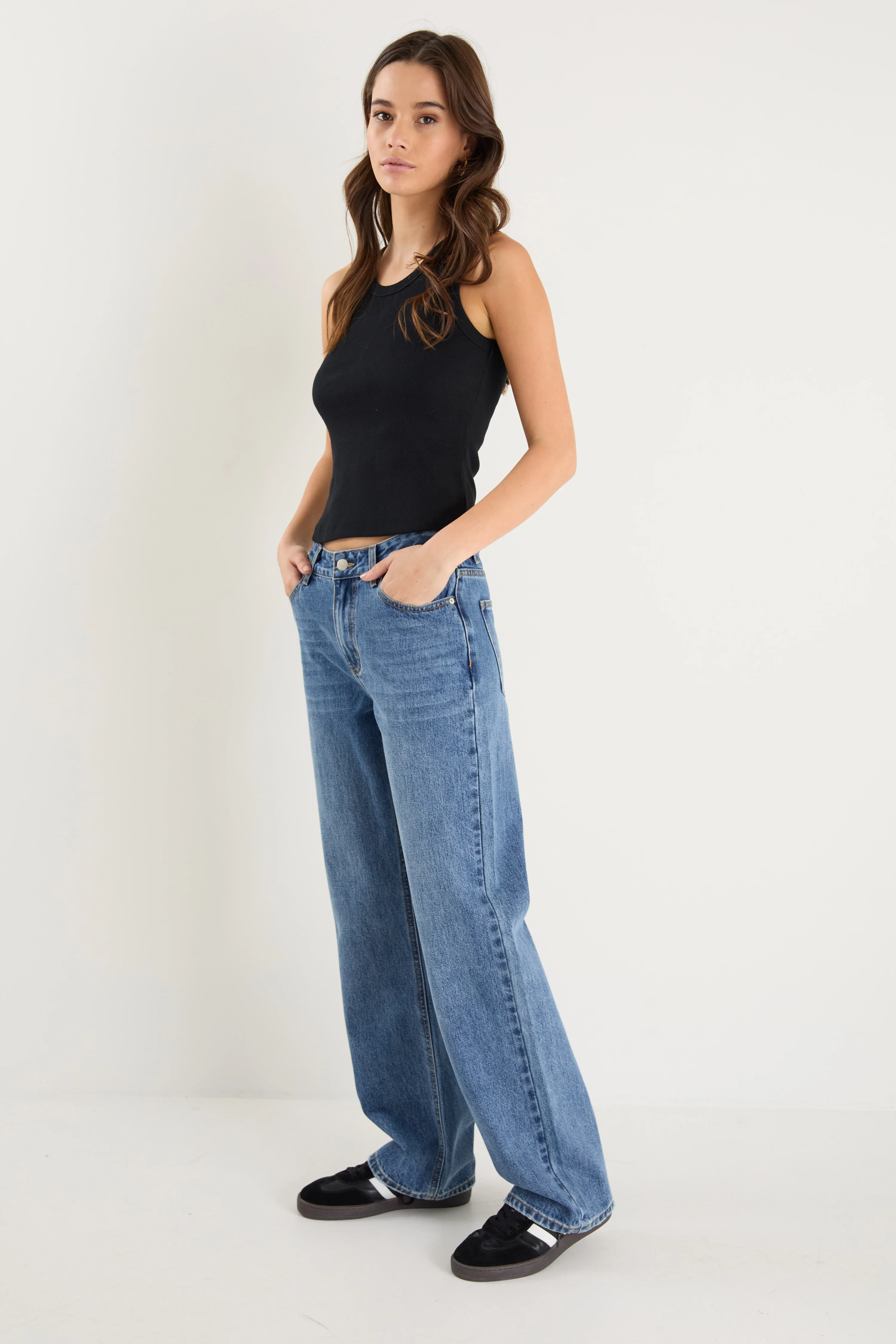 Cedar Storm Blue Mid Rise Relaxed Jean - Image 4