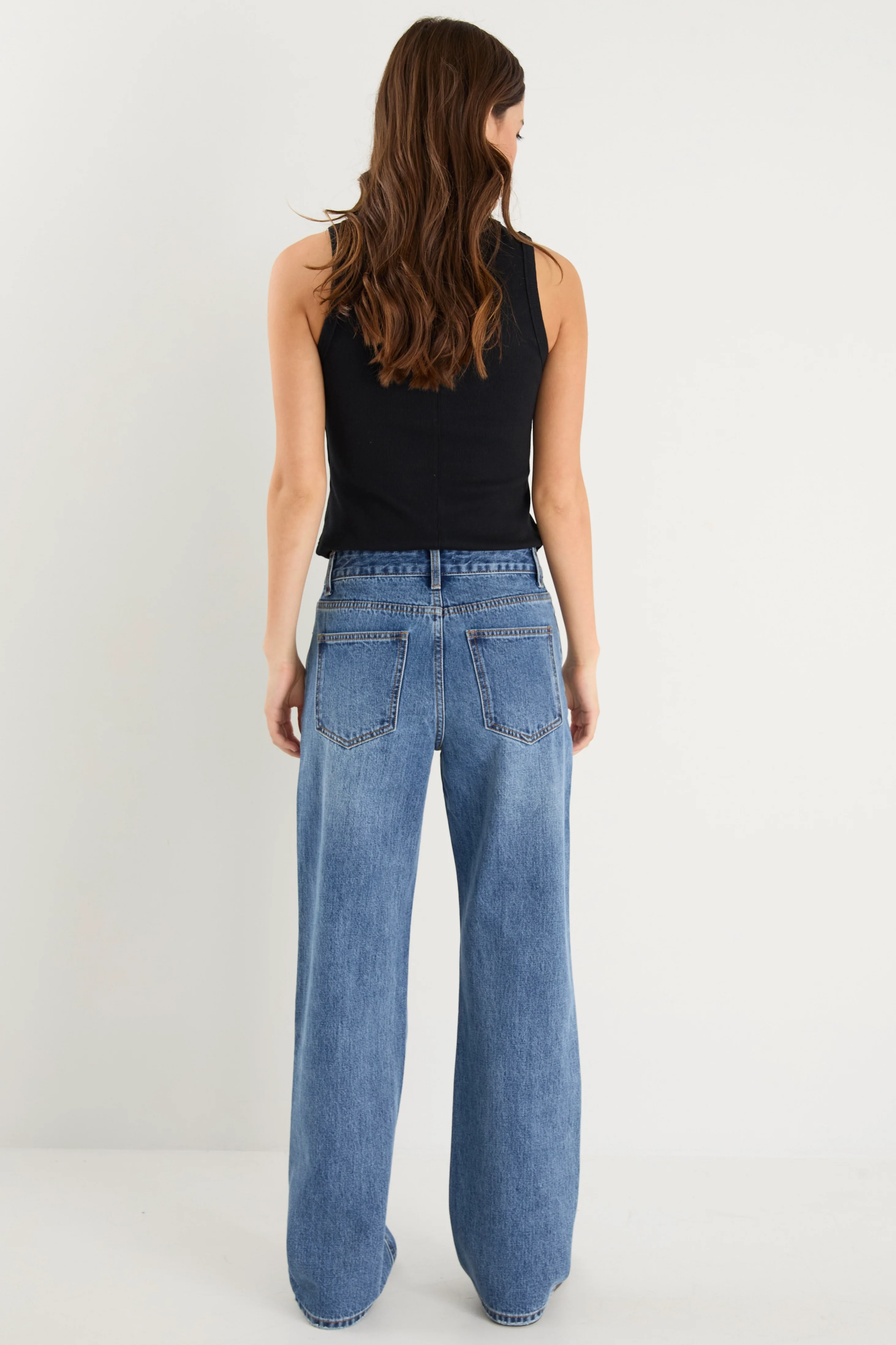 Cedar Storm Blue Mid Rise Relaxed Jean - Image 5