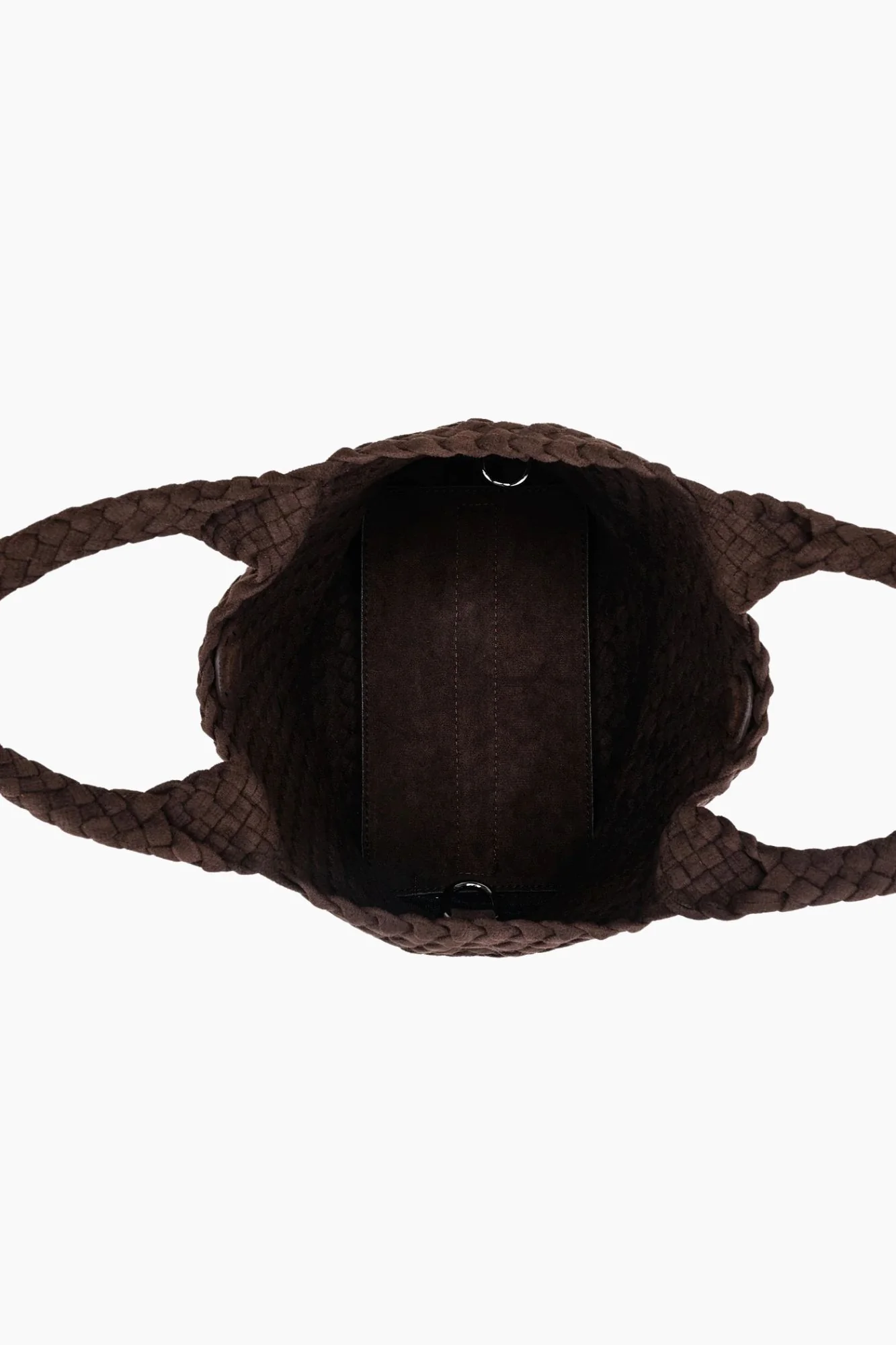 Cherie Chocolate Suede 2 Piece Woven Mini Bag - Image 2