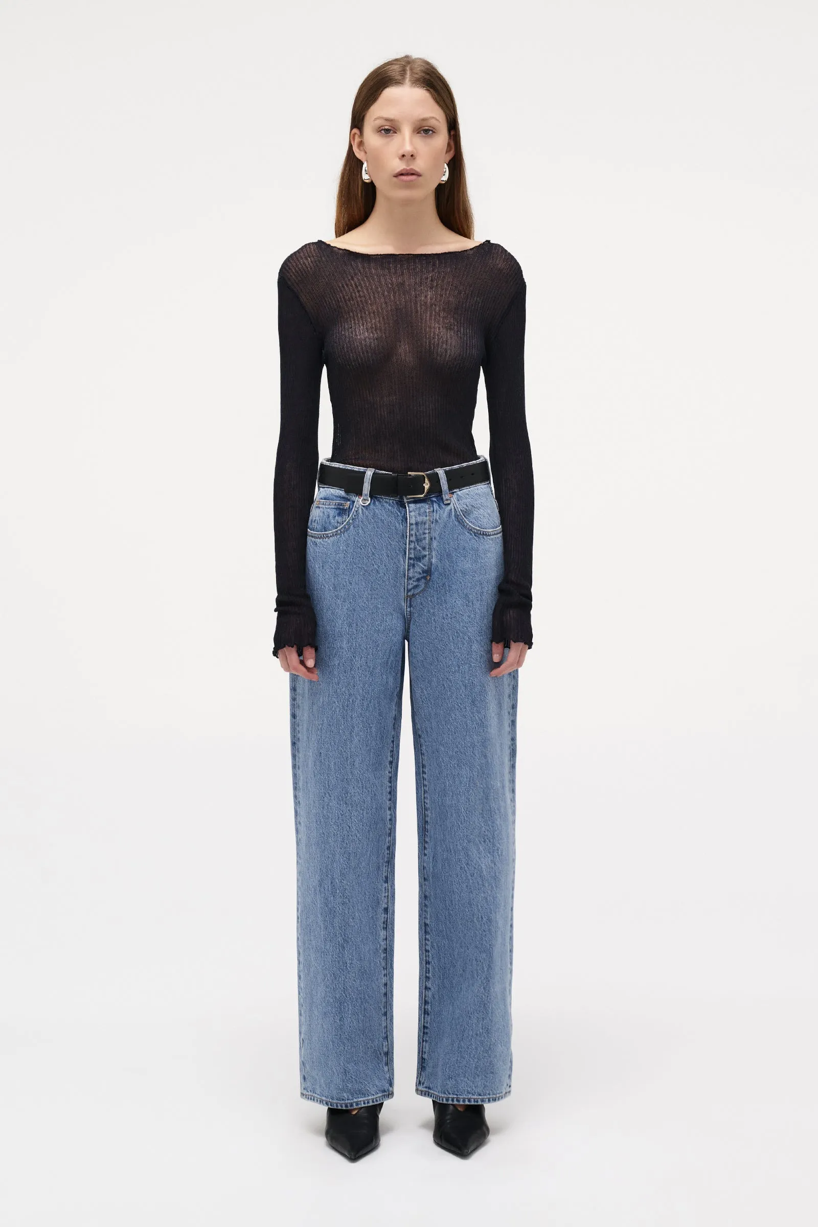 Coco Milano Blue High Relaxed Straight Jean - Image 2