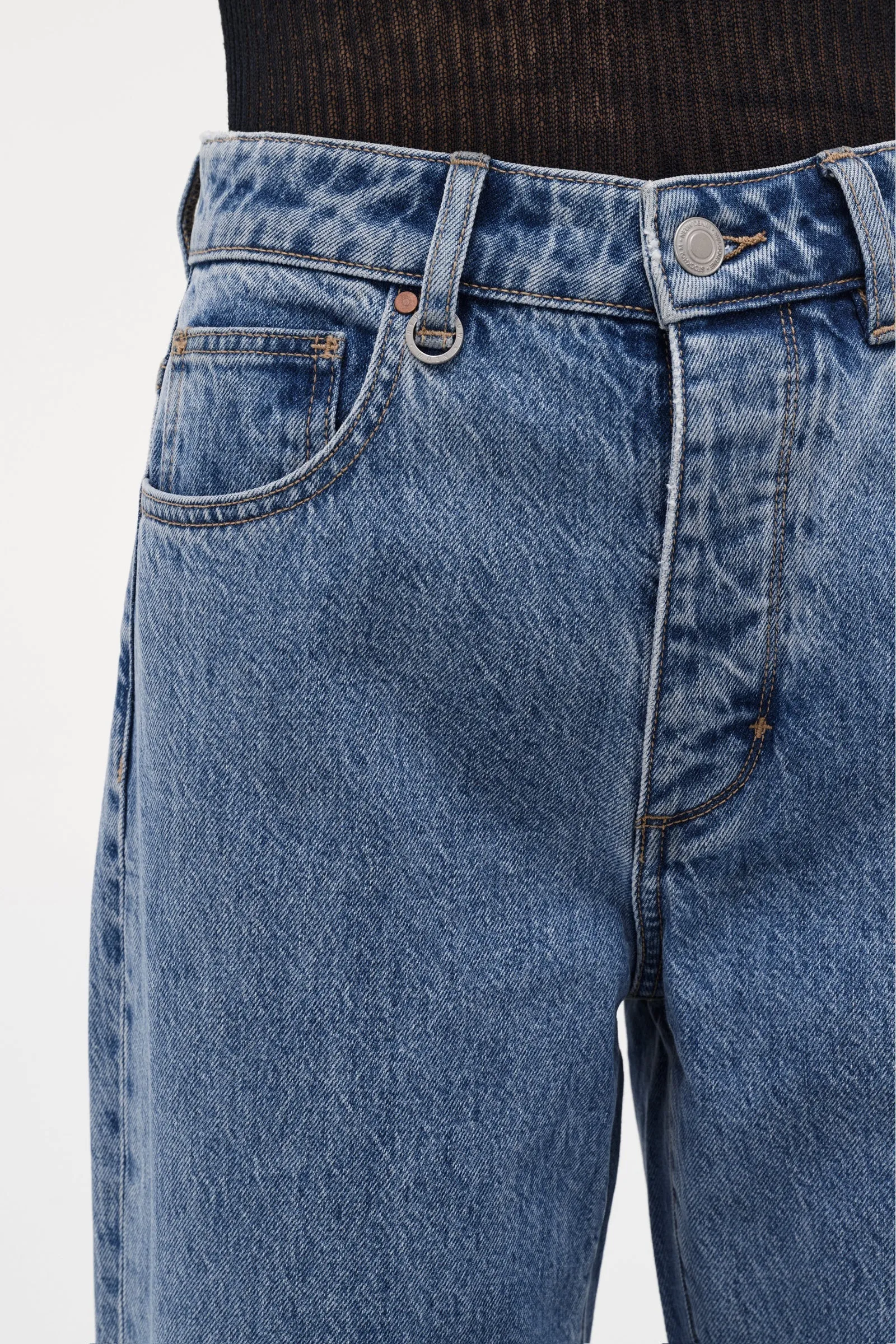 Coco Milano Blue High Relaxed Straight Jean - Image 3