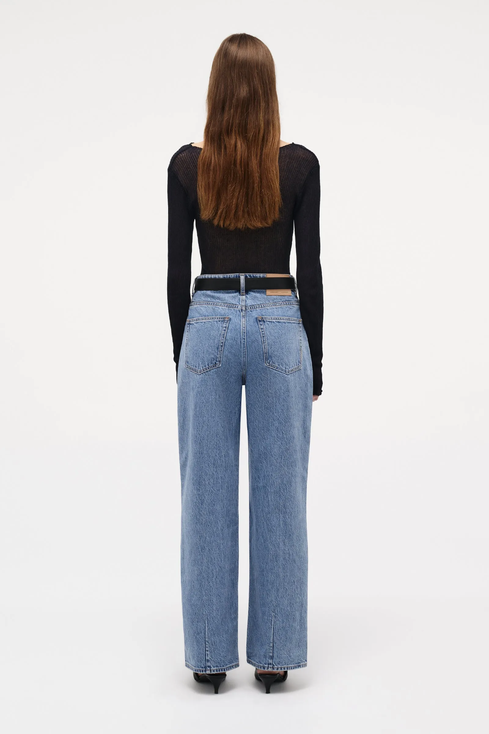 Coco Milano Blue High Relaxed Straight Jean - Image 4