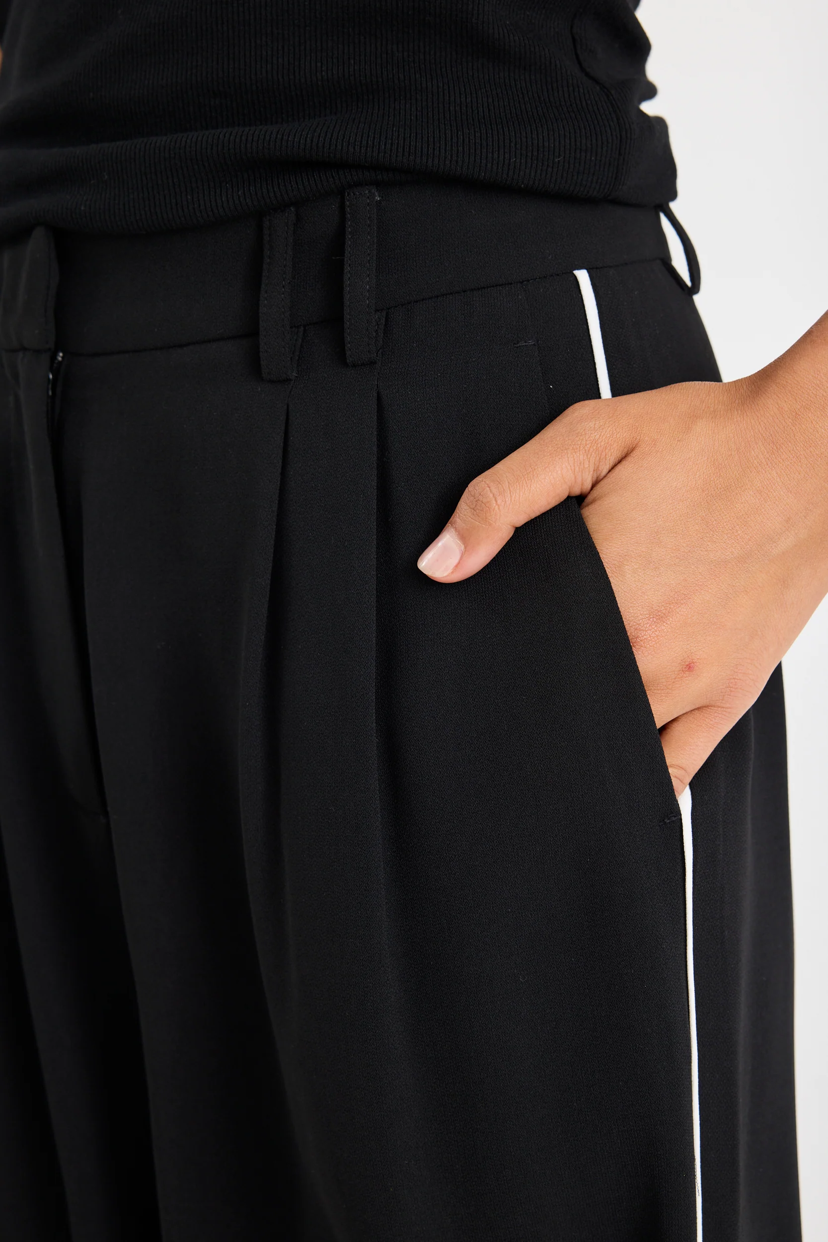 Collective Black Piped Trim Pants - Image 6