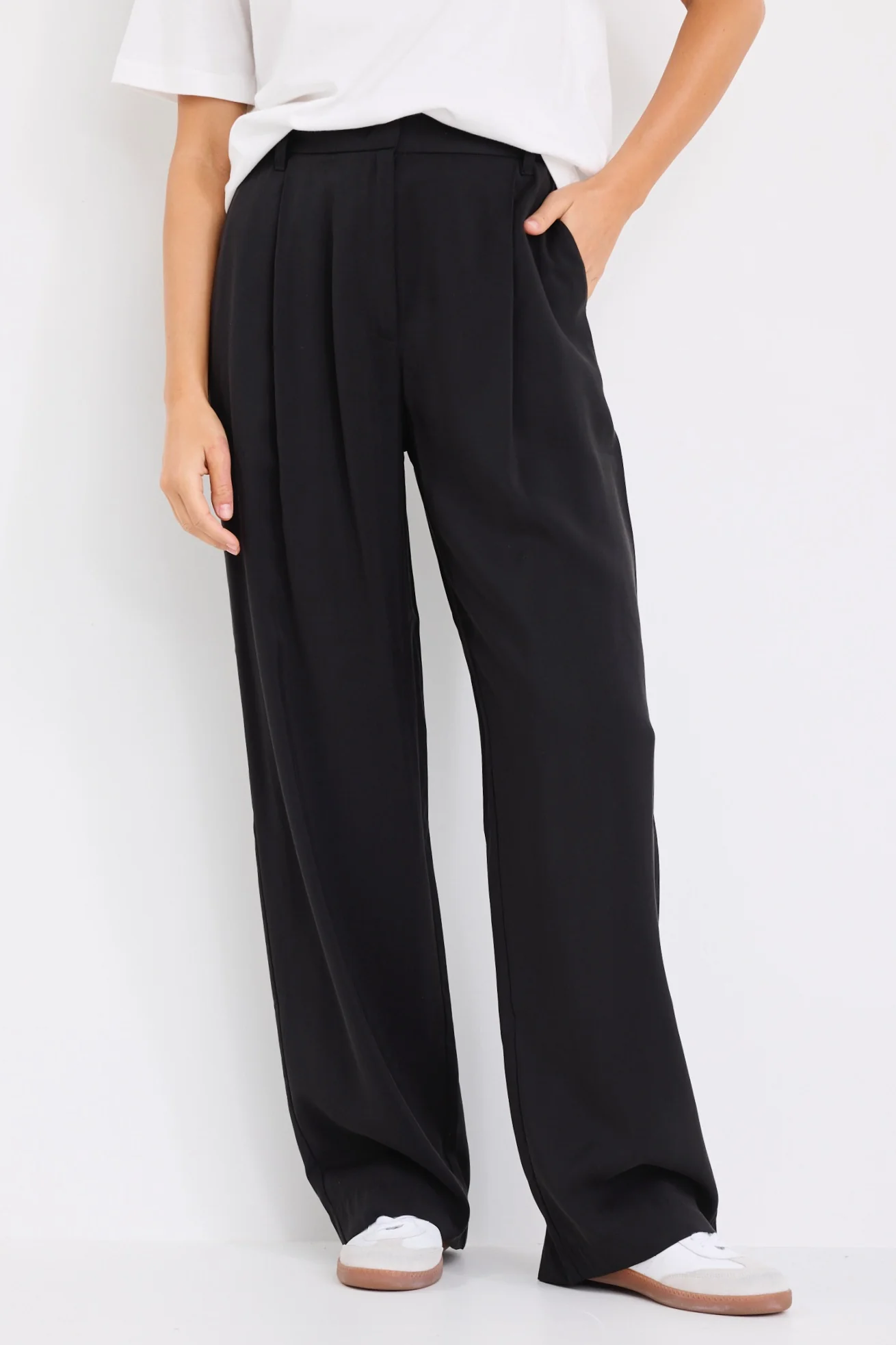 Confidential Black Soft Touch Longer Length Elastic Back Pants - Image 3