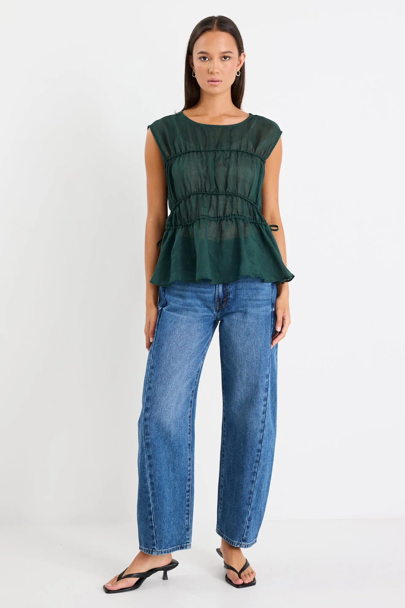 Context Forest Ramie Relaxed Sleeveless Top - Image 3