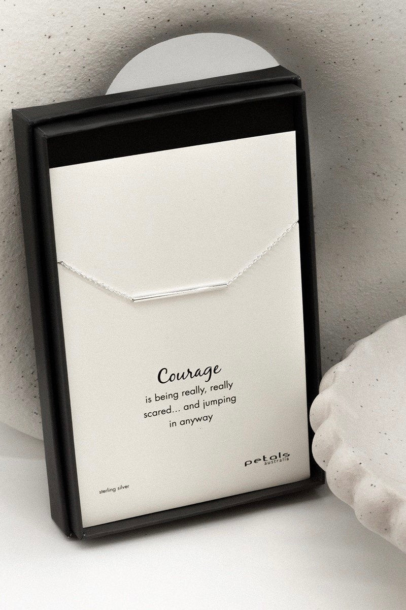 Courage Bar EOL Sterling Silver Necklace