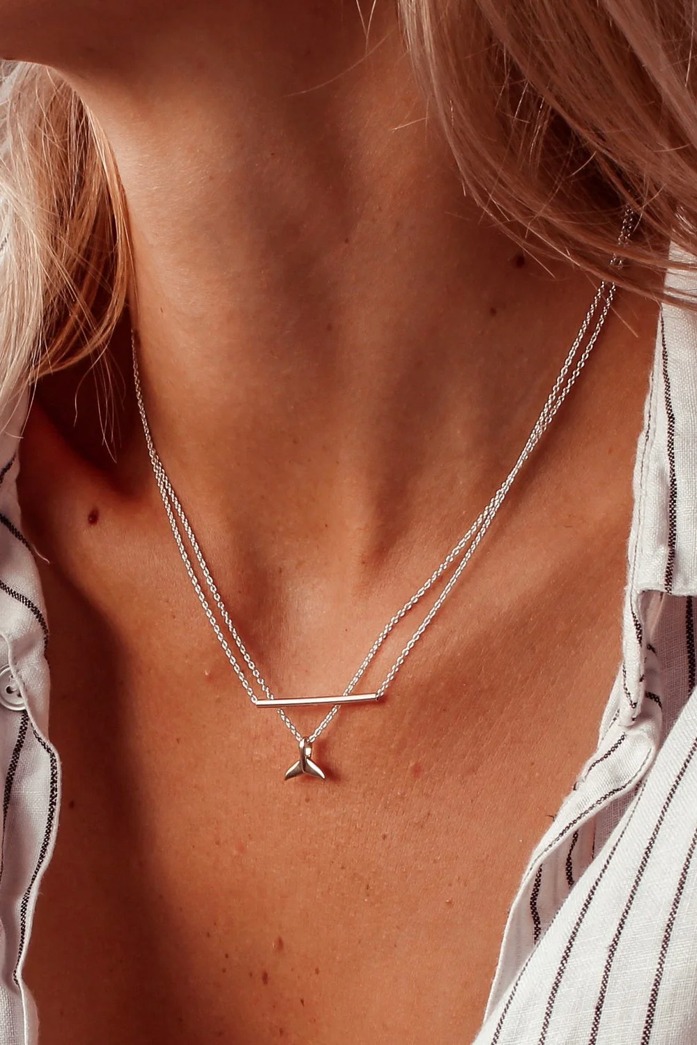 Courage Bar EOL Sterling Silver Necklace - Image 2
