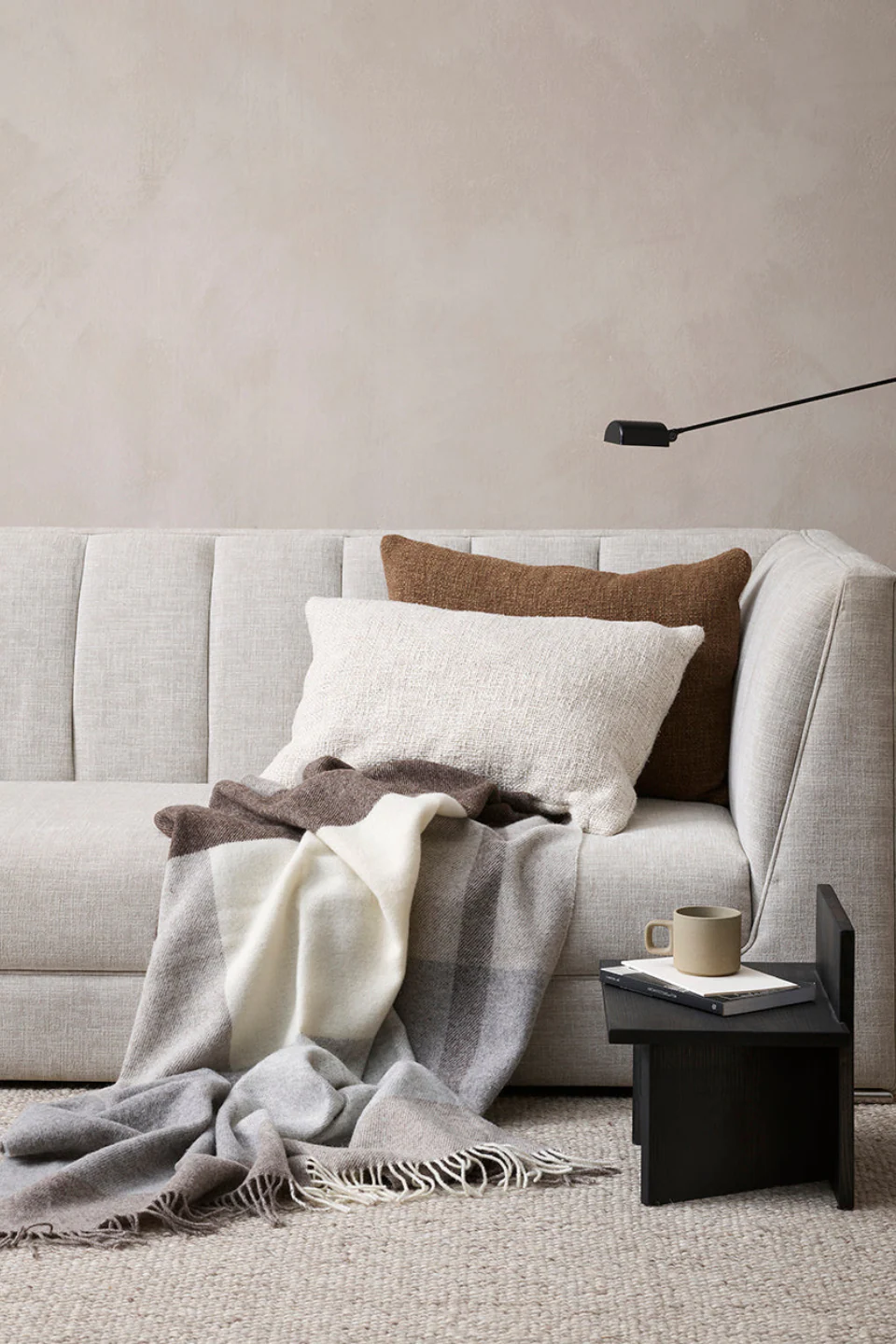 Cyprian Textured Cocoa Feather Inner 40x60cm Cushion - Image 2
