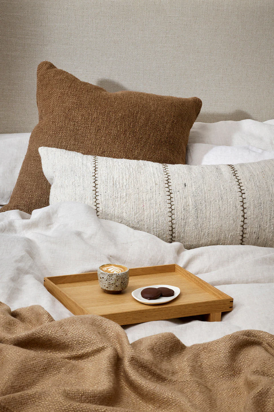 Cyprian Textured Cocoa Feather Inner 50x50cm Cushion - Image 2