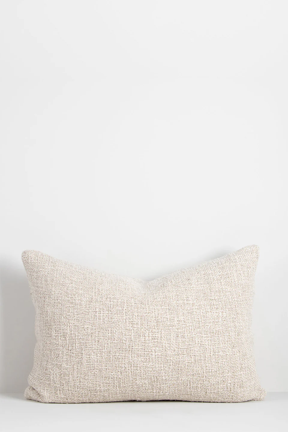 Cyprian Textured Oatmeal Feather Inner 40x60cm Cushion - Image 2
