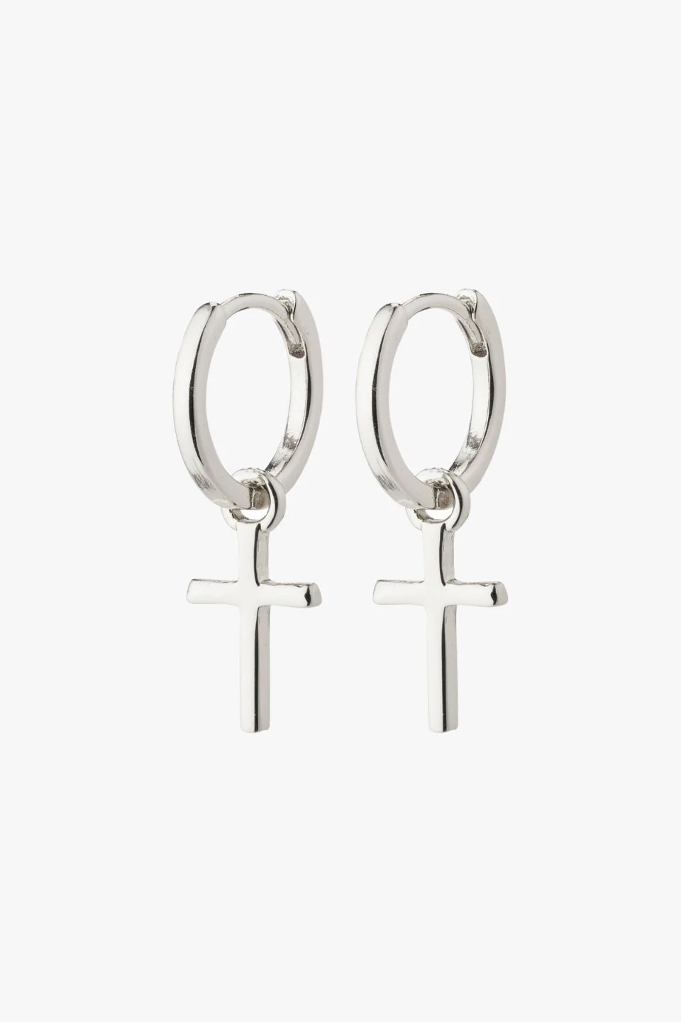 Daisy Recycled Cross Silver Earrings