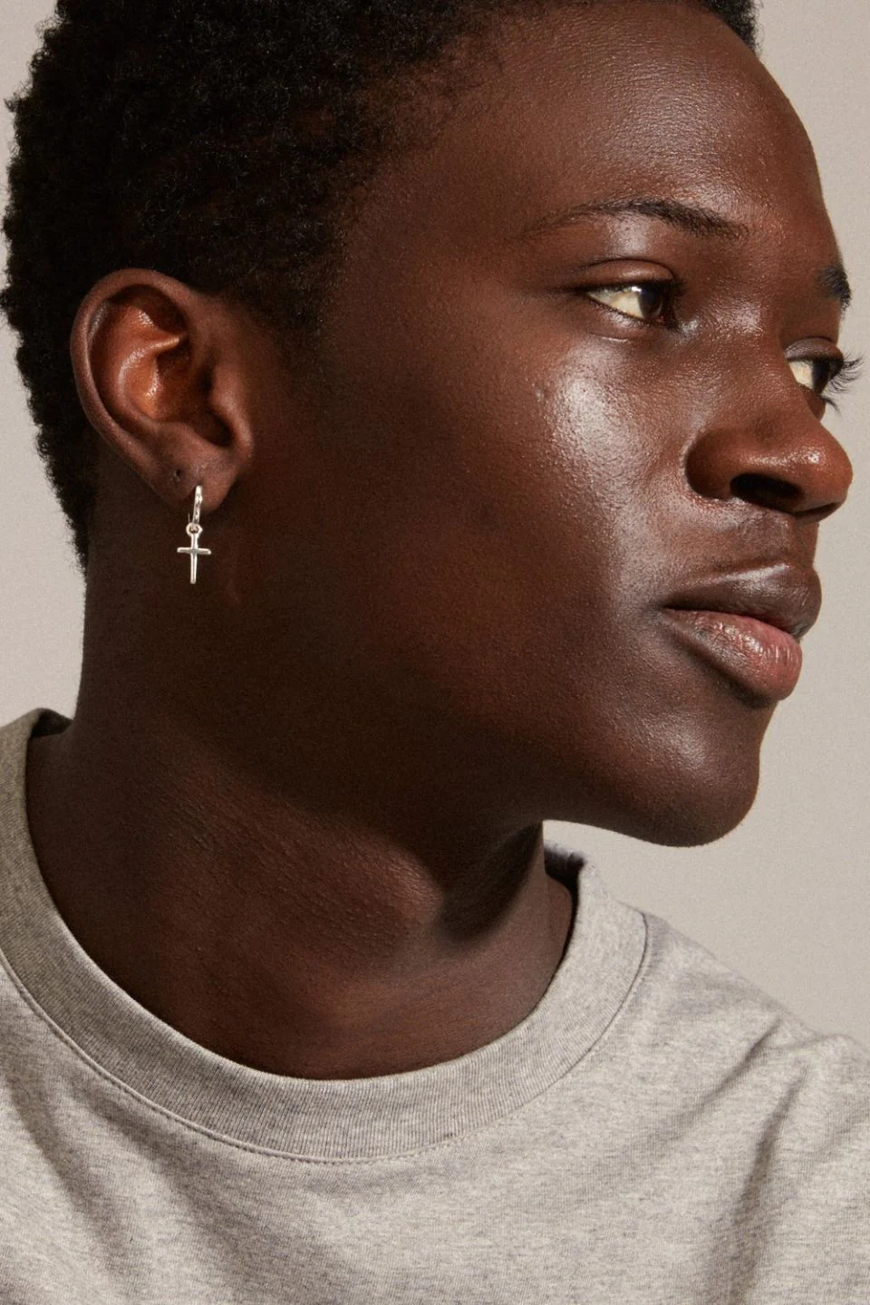 Daisy Recycled Cross Silver Earrings - Image 4
