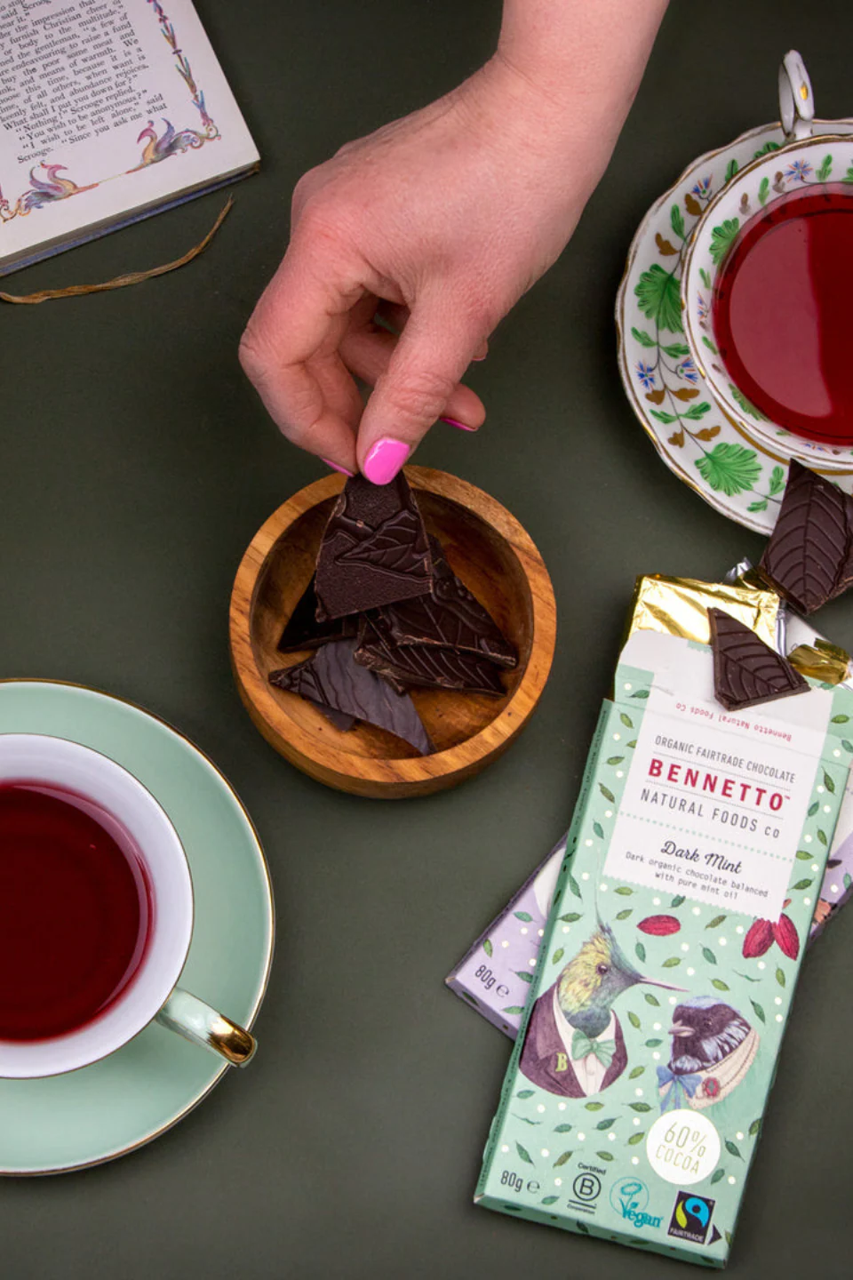 Dark Mint 80g Green Fairtrade Chocolate - Image 3