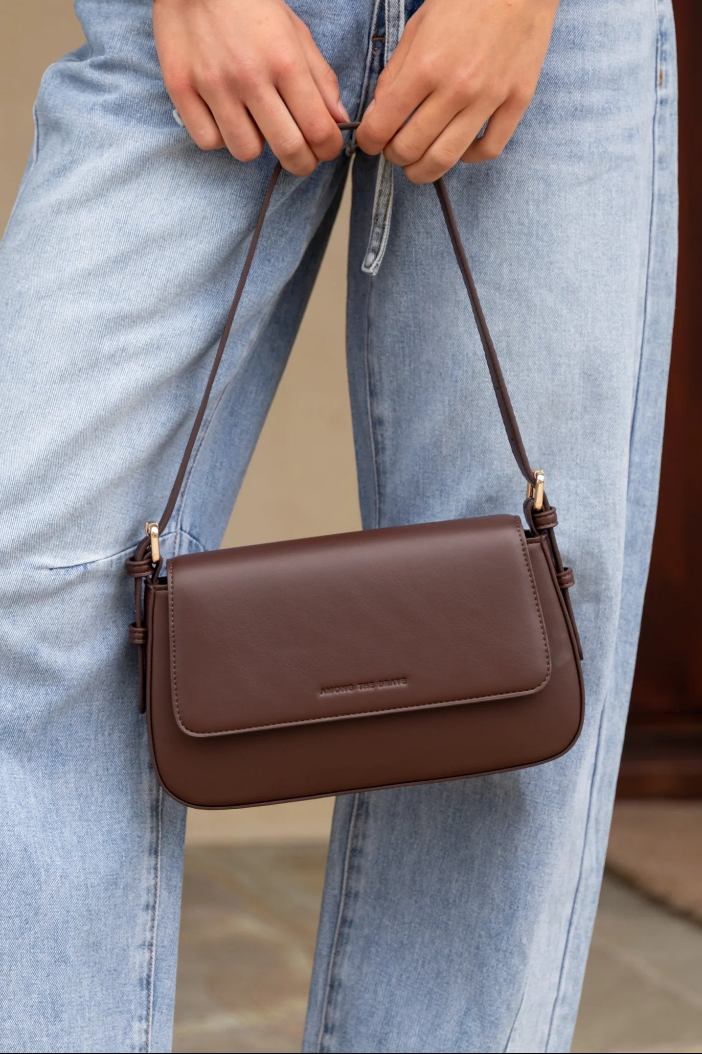 Date Night Dark Coffee Shoulder Bag - Image 3