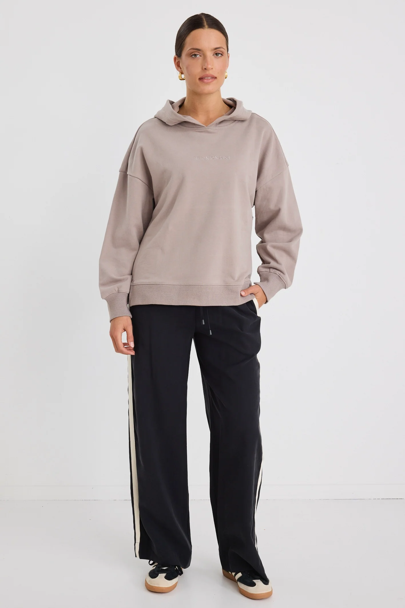 Dayton Taupe RE:UNION Label Hoodie - Image 3