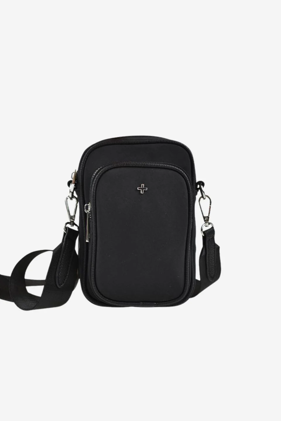 Didi Black Nylon Pocket Silver Hardware Crossbody Bag - Image 2