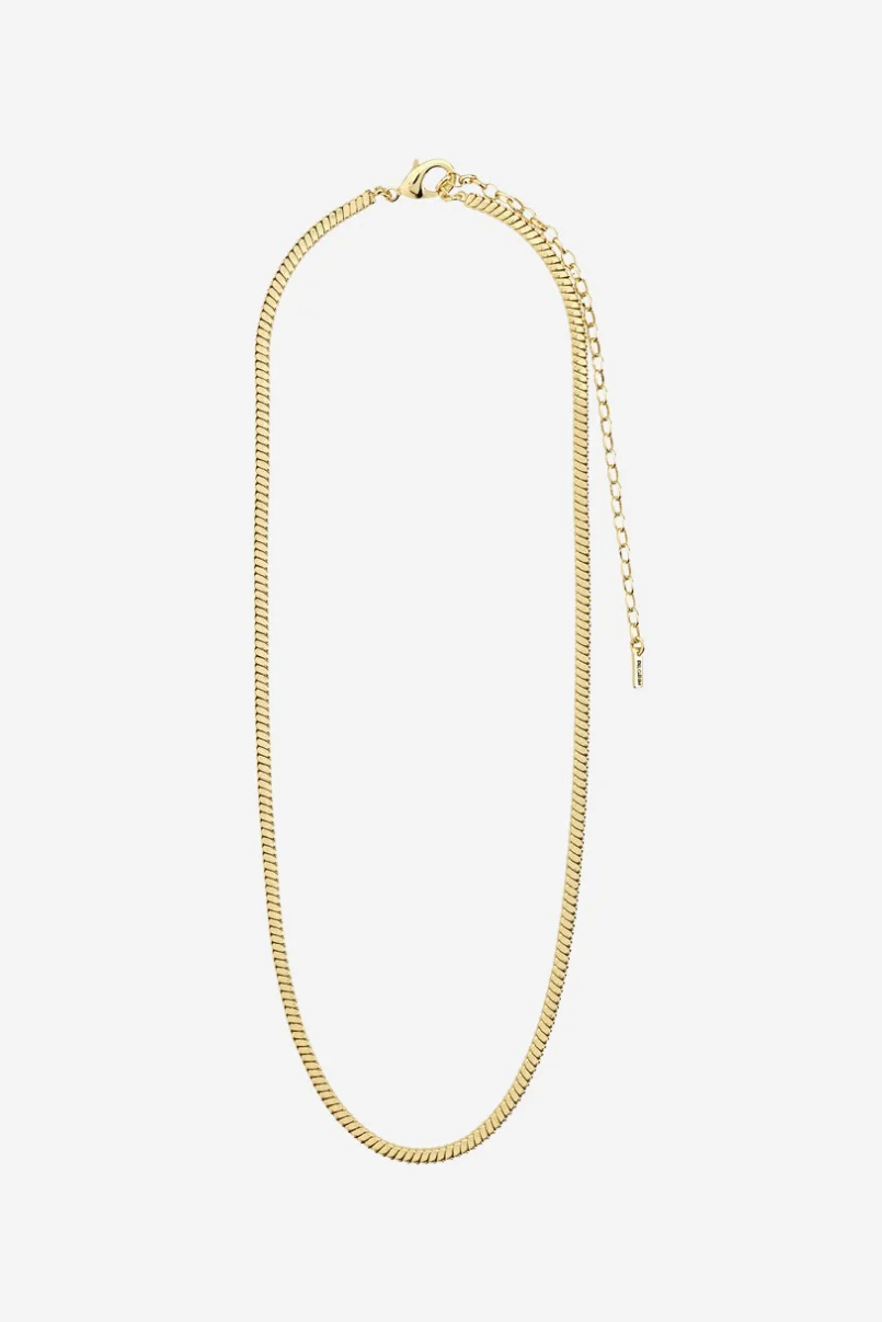 Dominique Flat Snake Gold Chain Recycled Necklace - Image 2