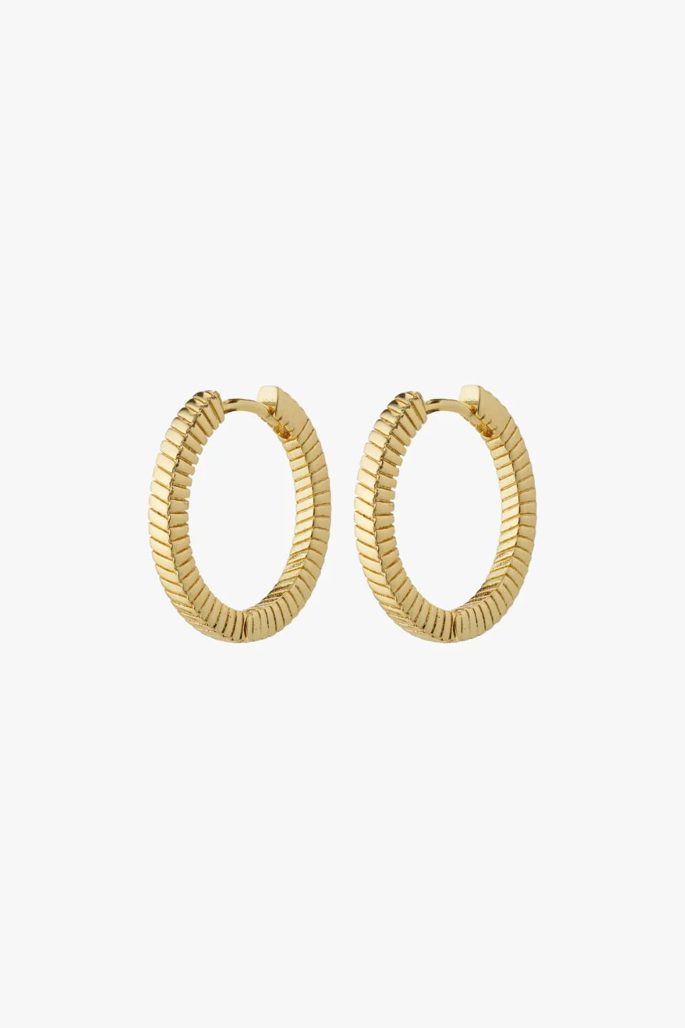 Dominique Flat Snake Gold Hoop Recycled Earrings