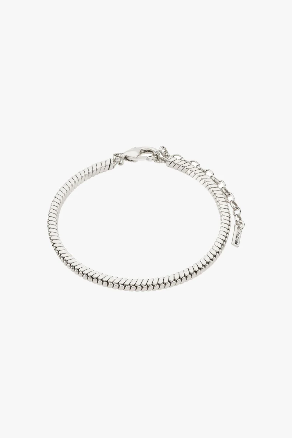 Dominique Flat Snake Silver Chain Recycled Bracelet - Image 2