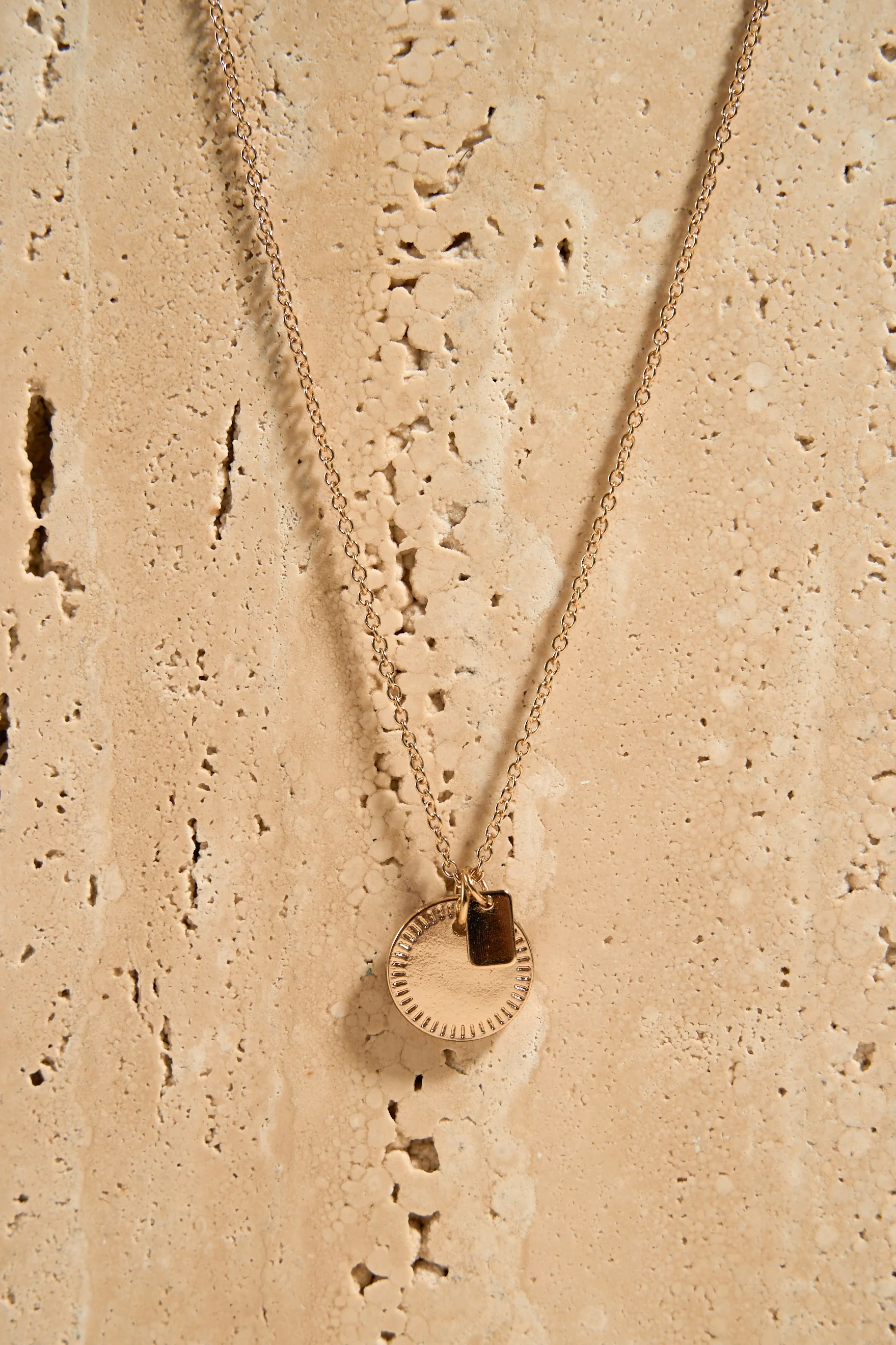 Double EOL Pendant Gold Necklace - Image 2