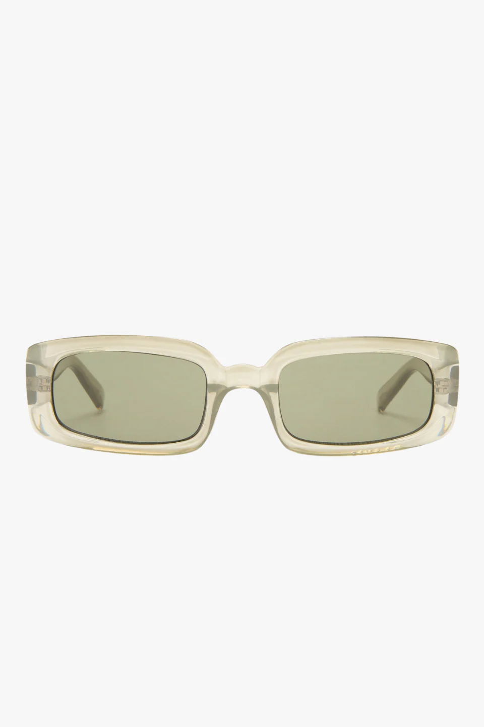 Dynamite Eucalyptus Rectangle Khaki Mono Lens Sunglasses